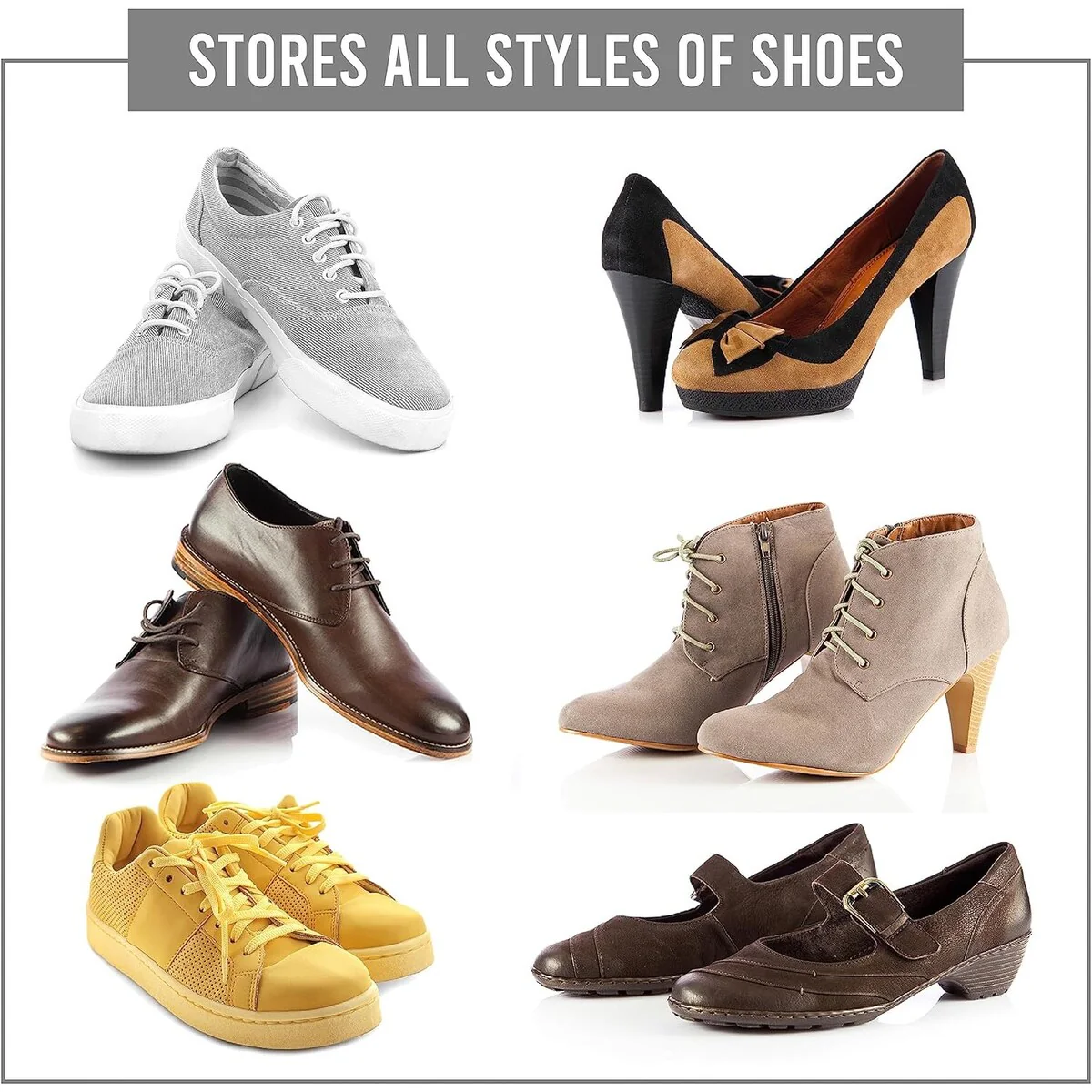 HOLDN' STORAGE Under Bed Shoe Organizer - Set of 2, Tear-Resistant 600D Material - Holds Up to 32 Pairs of Shoes