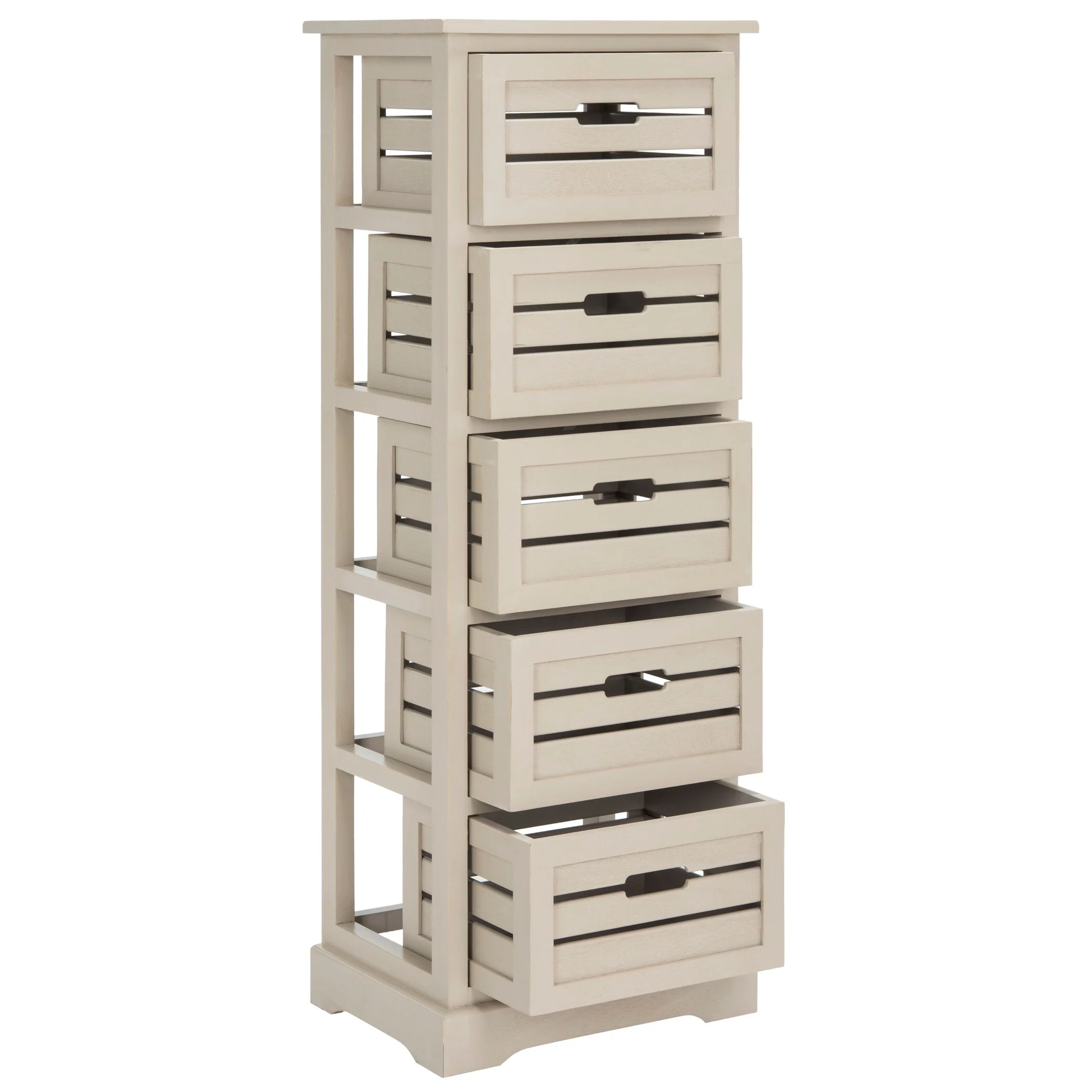 SAFAVIEH Cinda Black Storage 5-Drawer Cabinet - 16.5