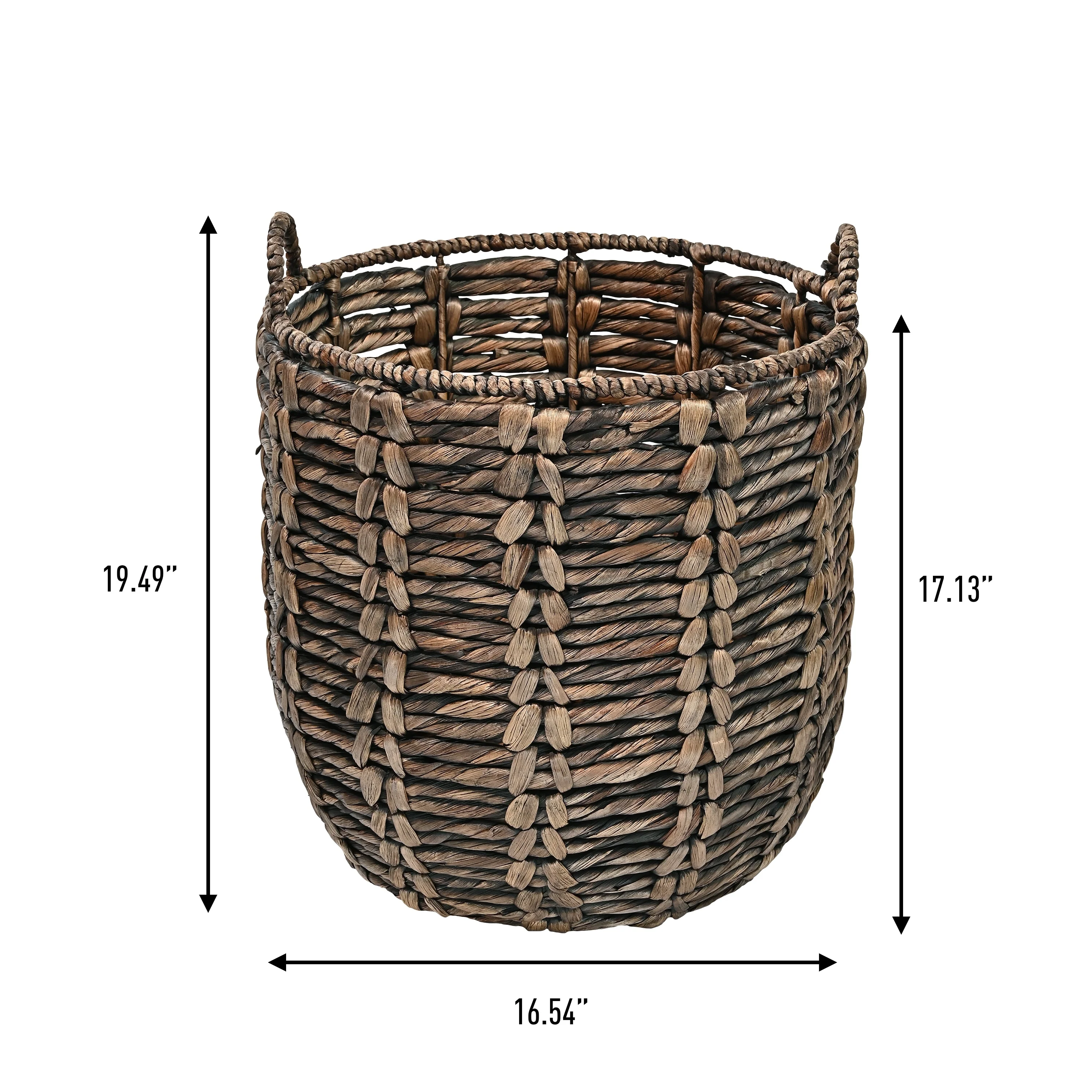 happimess Bohemian Hand-Woven Abaca Basket with Handles