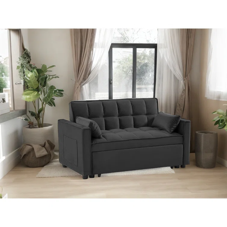 Dameion 55.20'' Velvet Sleeper Sofa