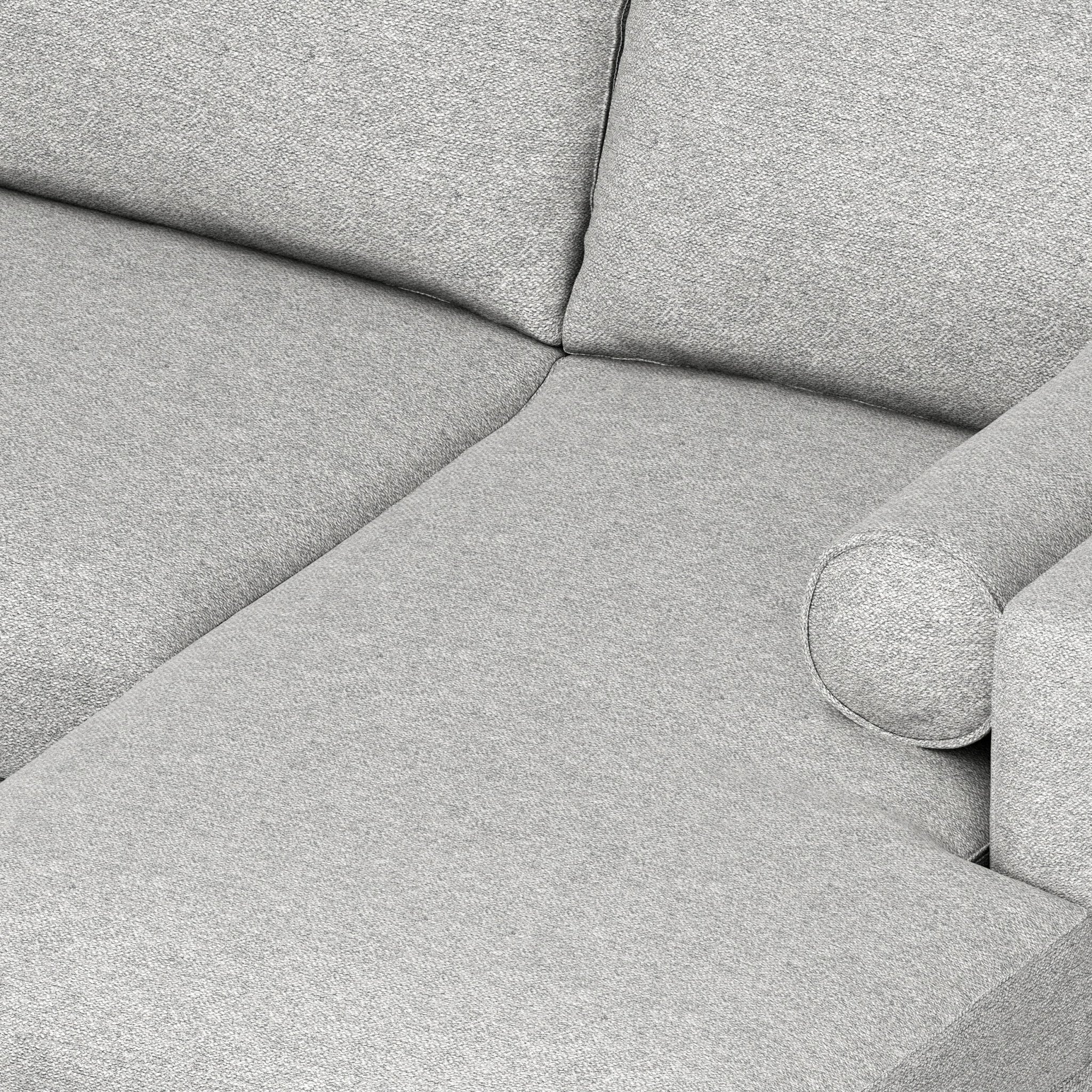 Euphorique Upholstered Right Sectional Sofa with 2 Bolster Pillows and 3 Loose Back Cushions