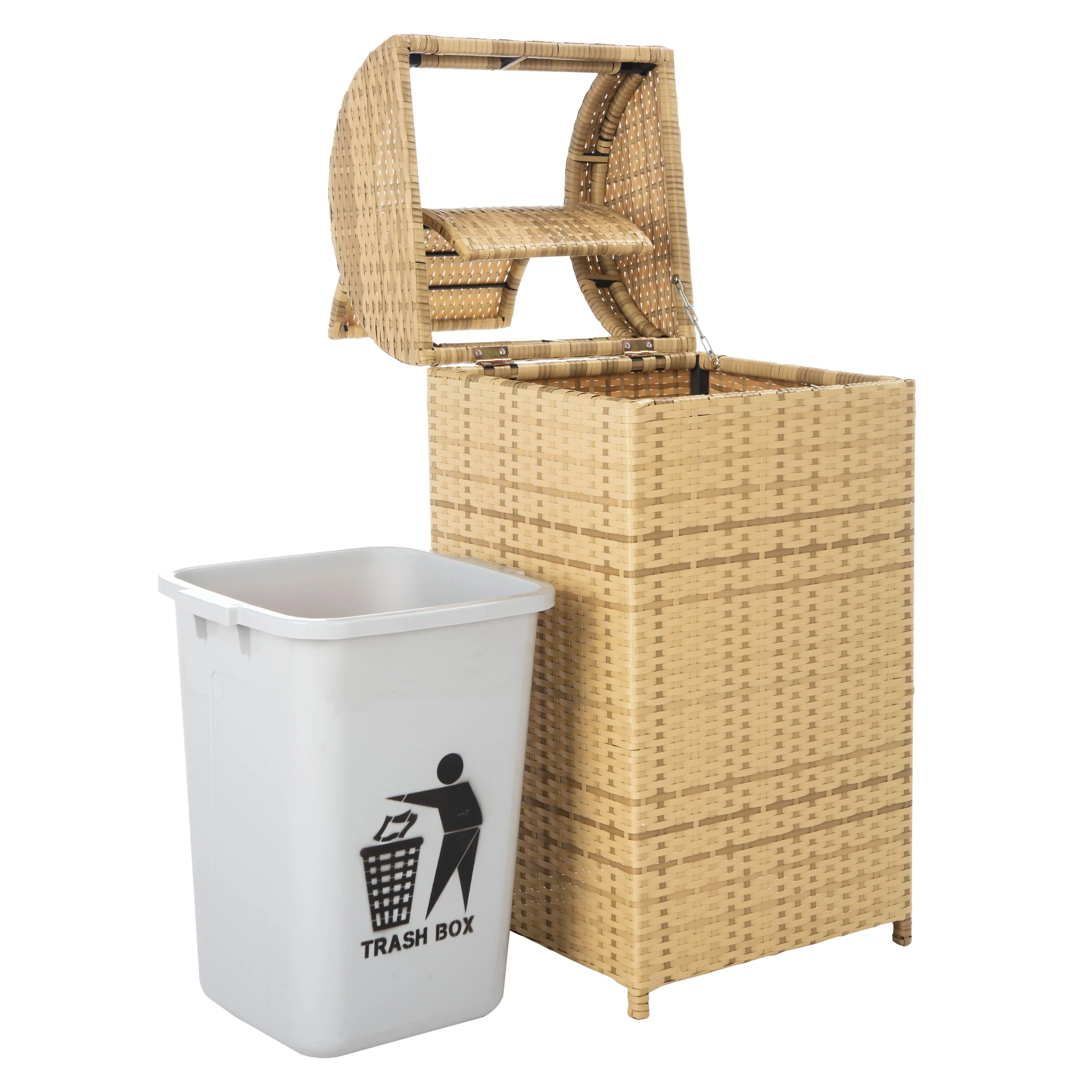 SAFAVIEH Outdoor Karyme Trash Bin (Fully Assembled)