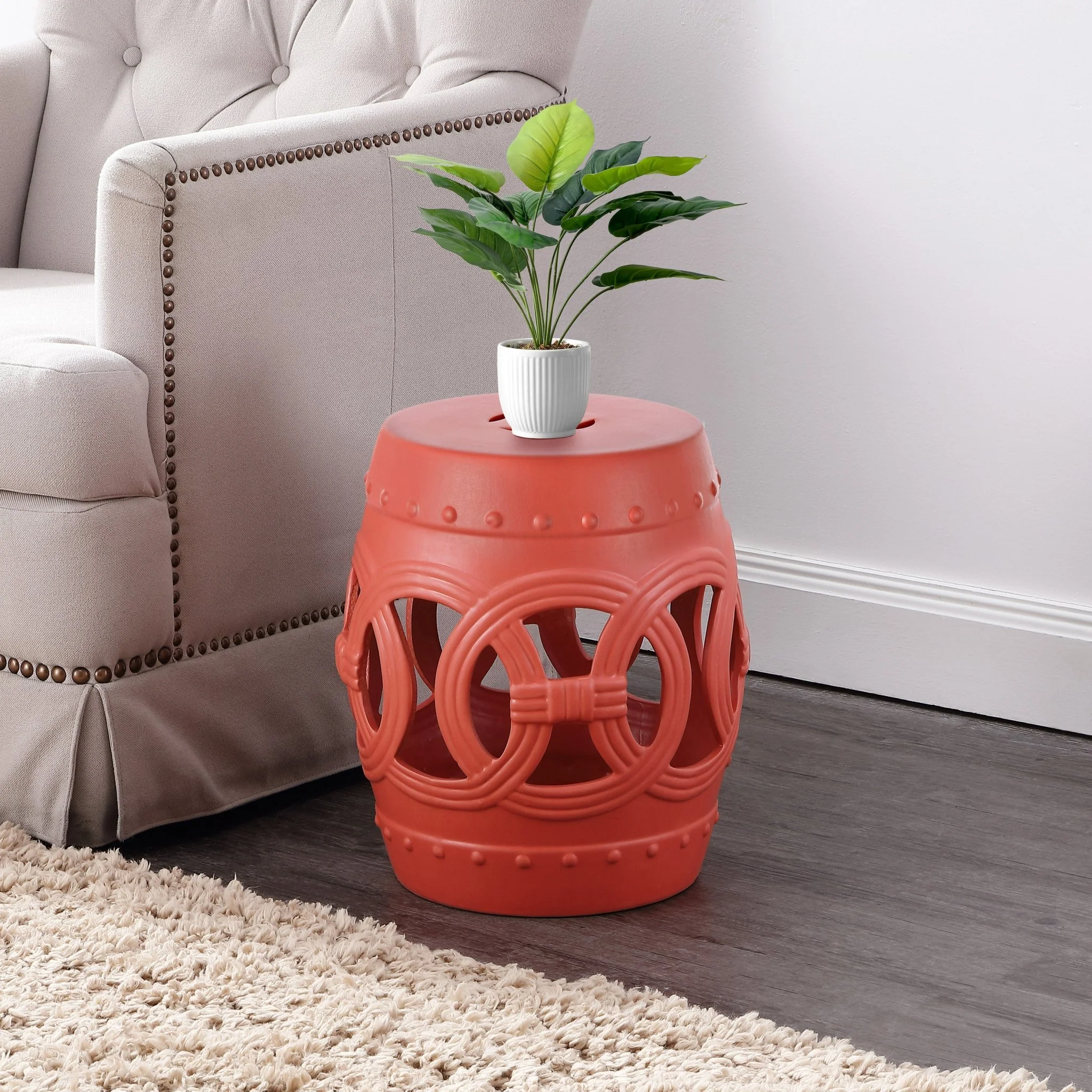 Lucky Chinese Ceramic Drum Garden Stool