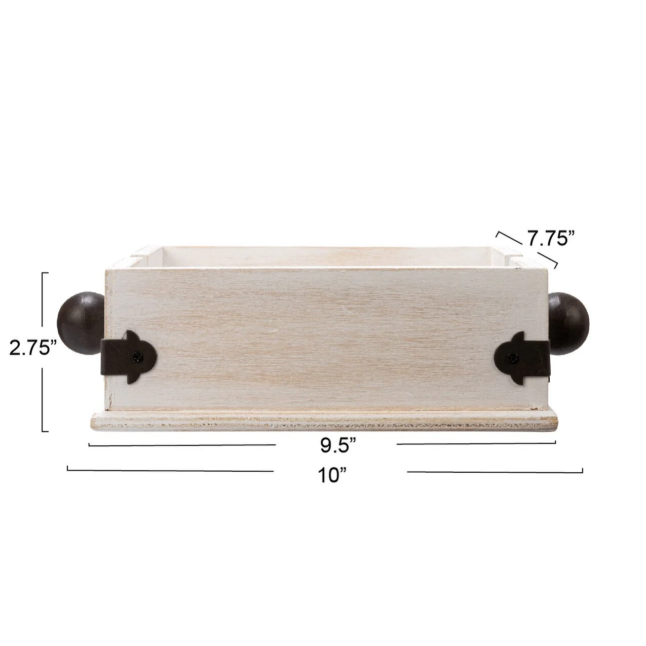 Wood Napkin Holder with Metal Bar