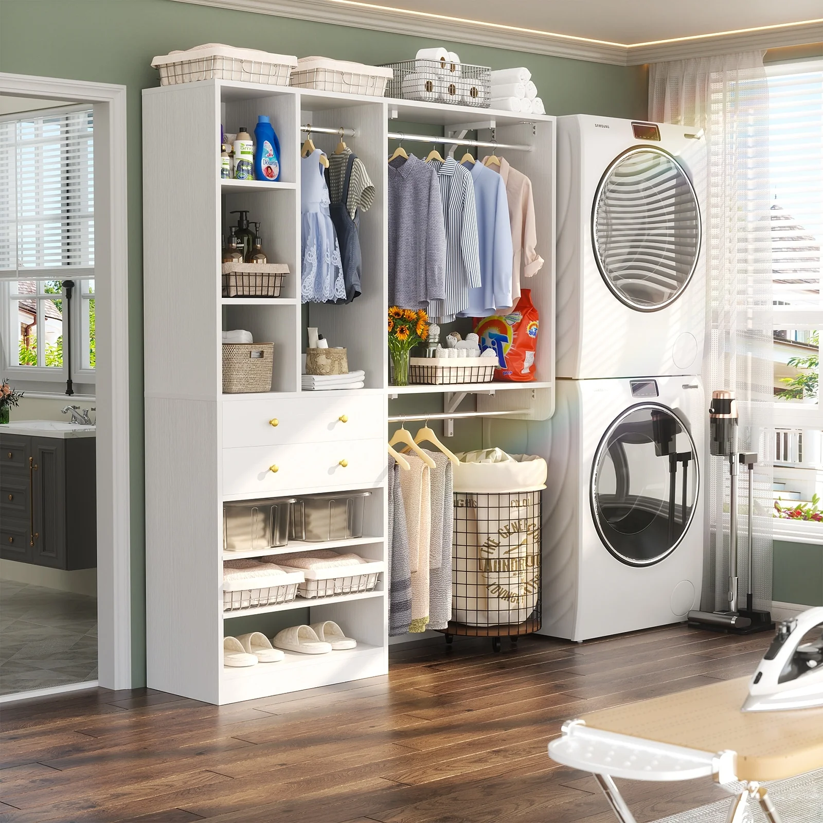 5FT Small Closet System with Drawers, 60