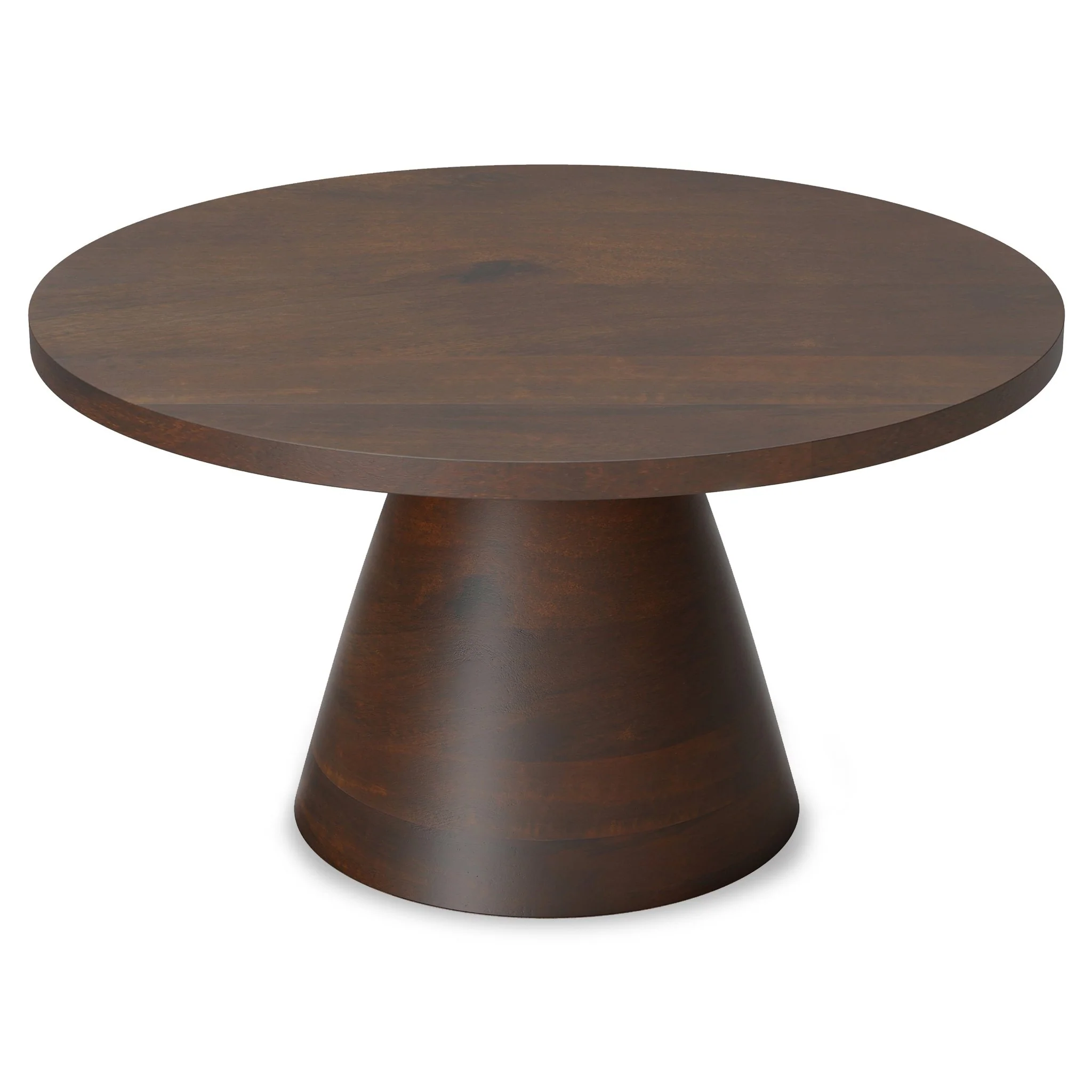 Round Coffee Table with Pedestal Base