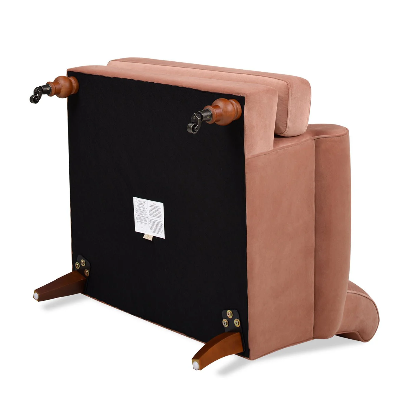 Cobaltex Upholstered Arm Chair with Metal Casters and Rolled Arms