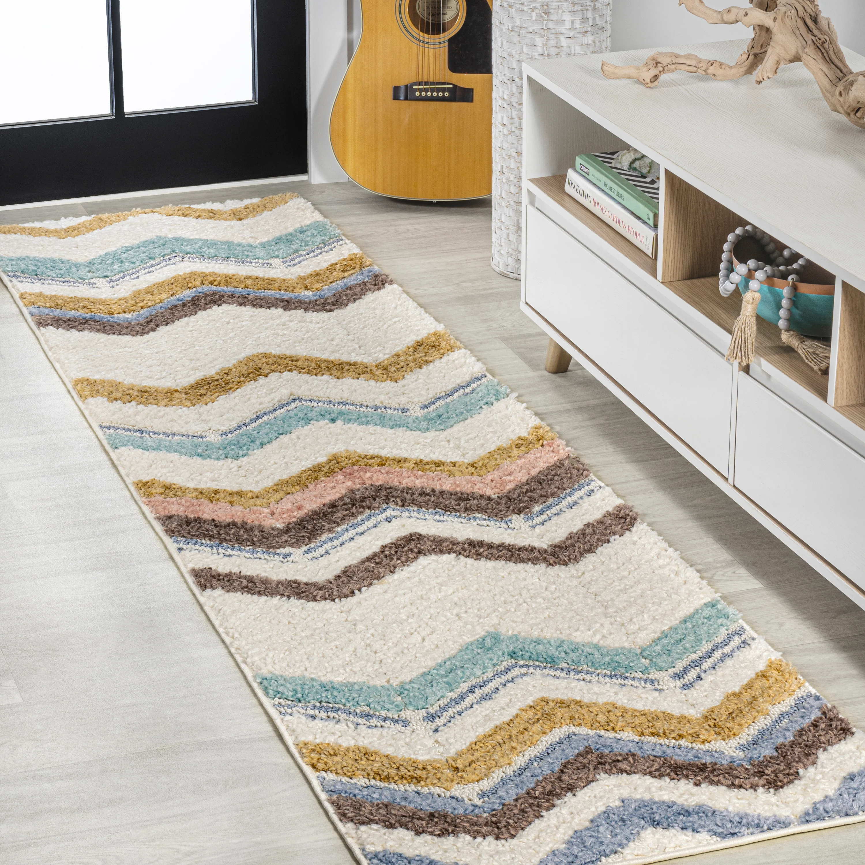 Elin Chevron High-Low Area Rug