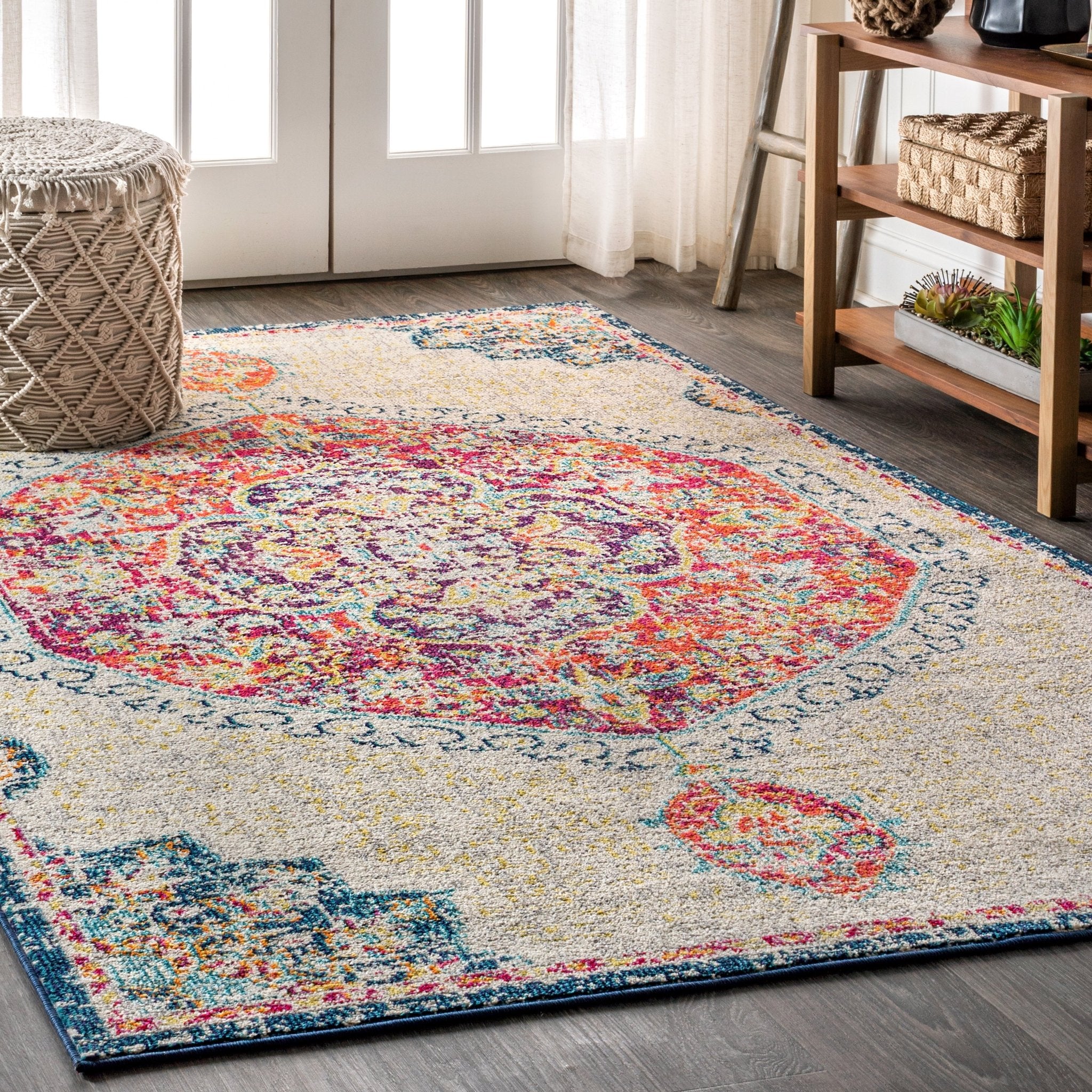 Bohemian FLAIR Boho Vintage Medallion Area Rug