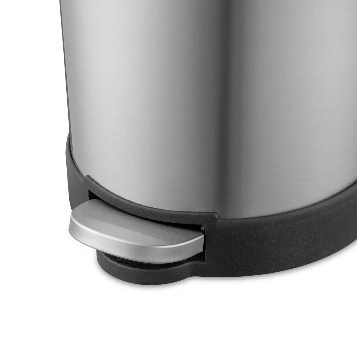 Qualiazero TWO 1.6 Gal Round Step On Trash Cans, Stainless Steel, Twin Pack