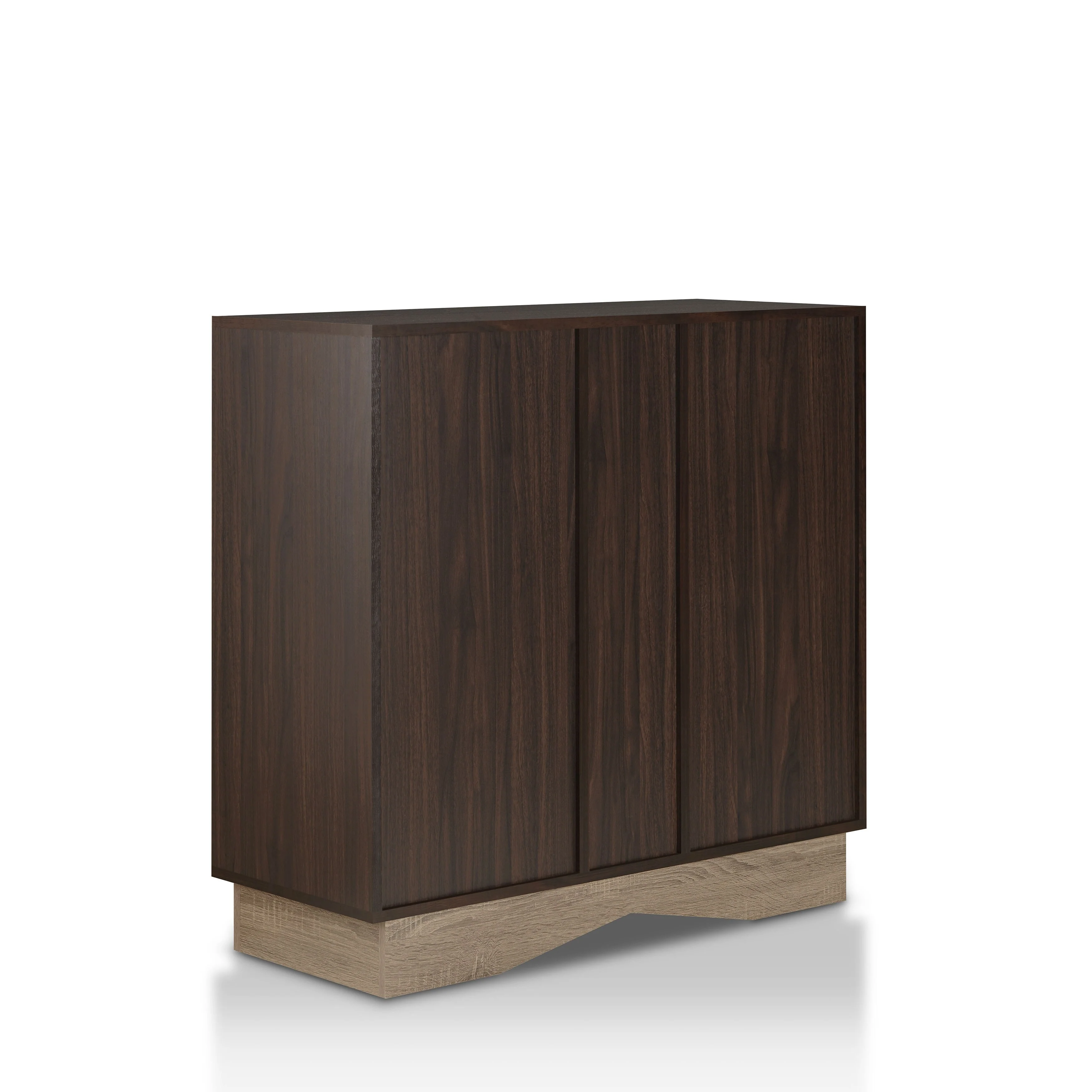 Furniture of America Lymu Contemporary Brown Wood 5-shelf Wine Cabinet