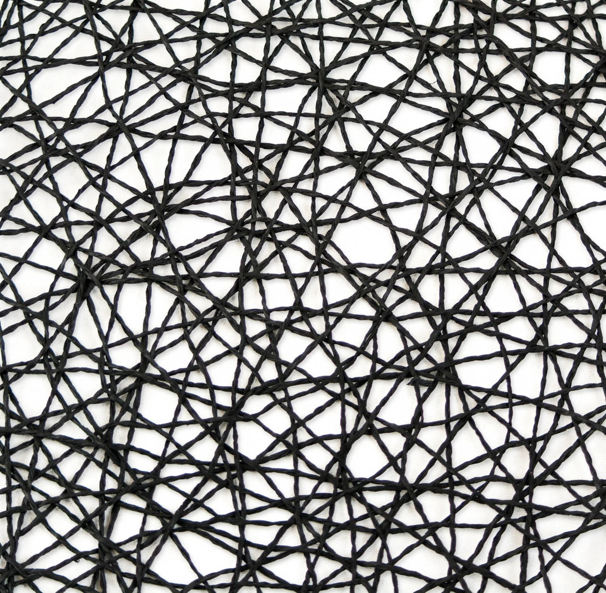 Black Woven Paper Round Placemat Set Of 6