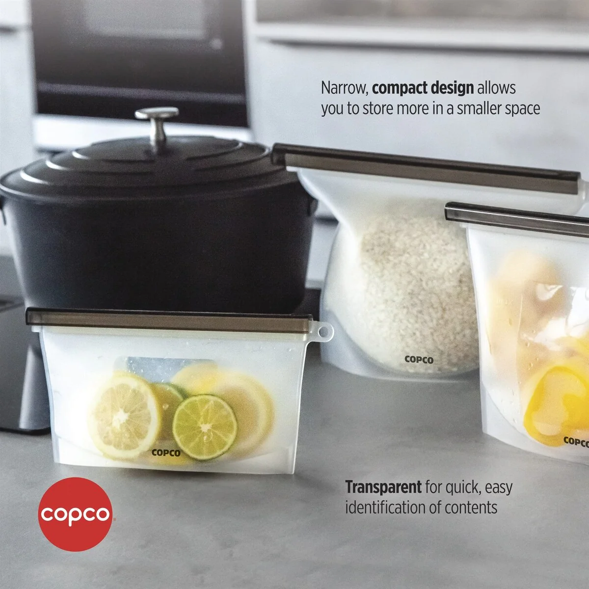 Copco Silicone Food Grade Reusable Storage Bag
