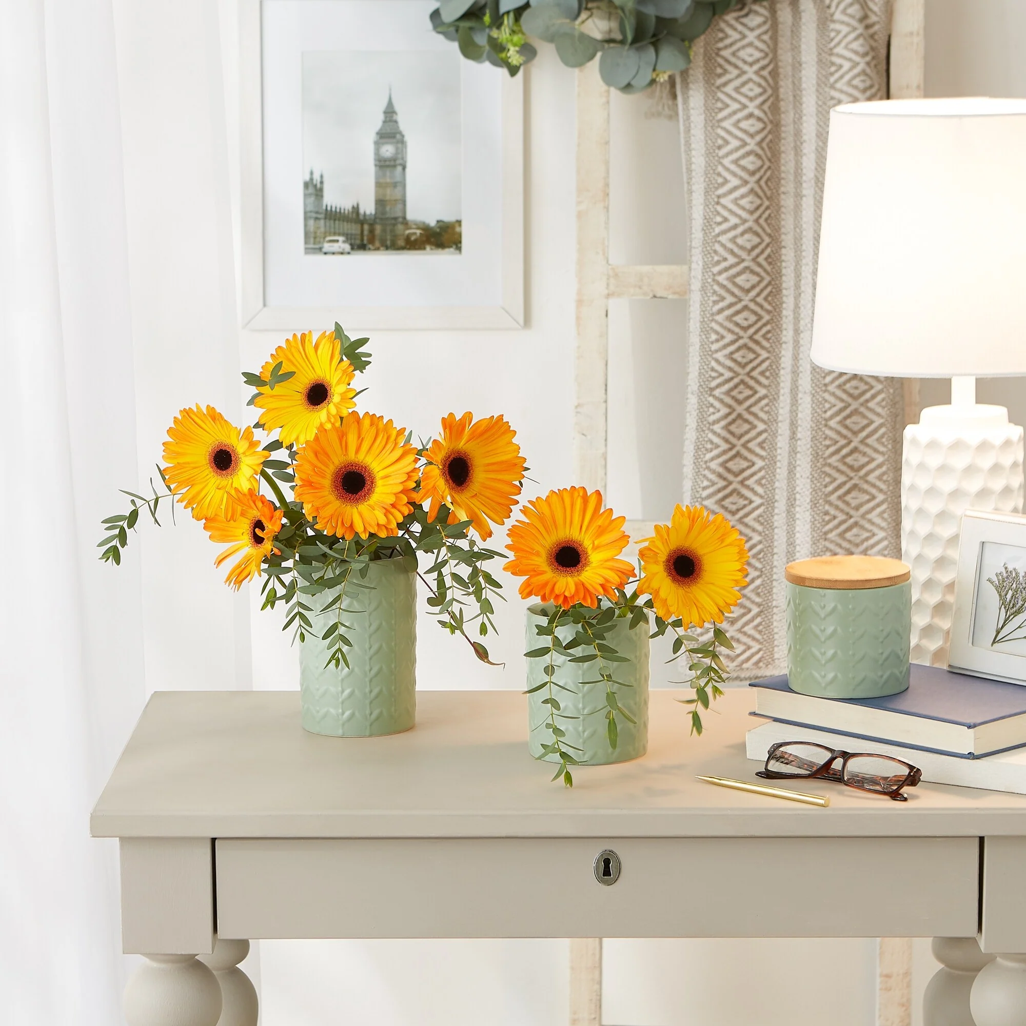 Retro Vine Texture Ceramic Canister (Set of 3)