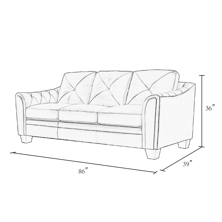 Lamontagne 86'' Leather Sofa