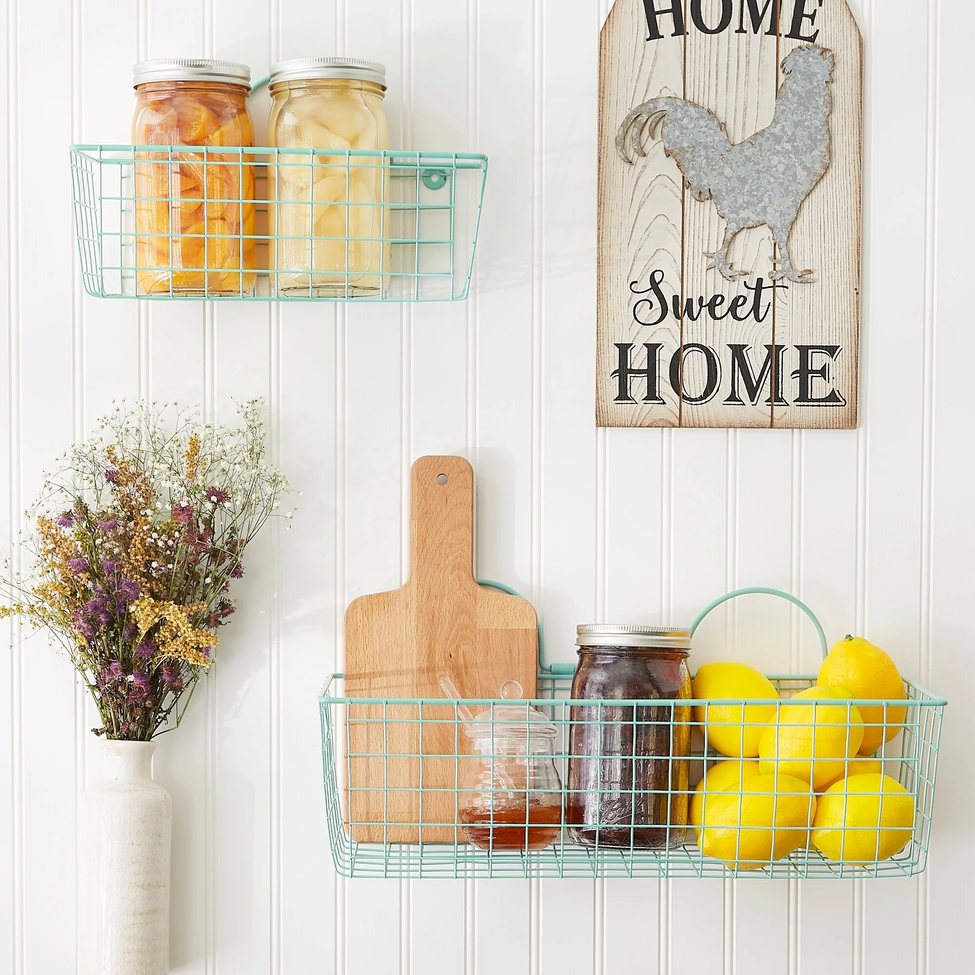 DII Wire Wall Basket(Set of 2) Grey