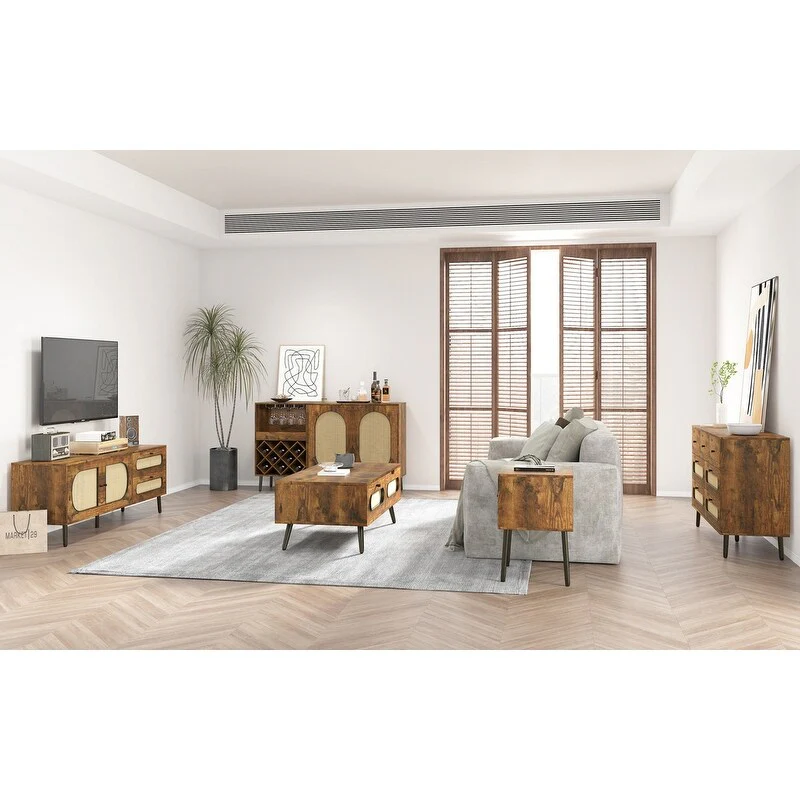 Mixoy Convertible Wine Bar Cabinet,55