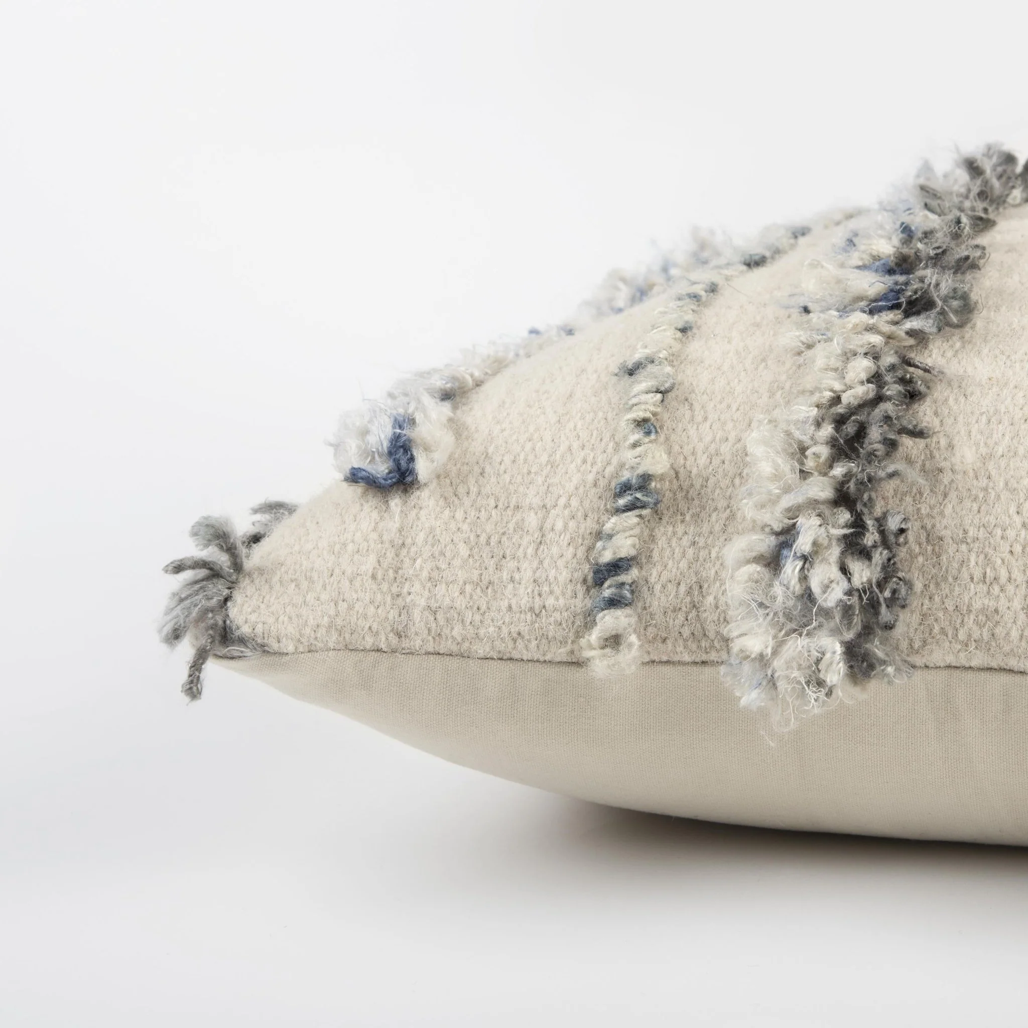 Woven Natural Cotton Stripe Pillow