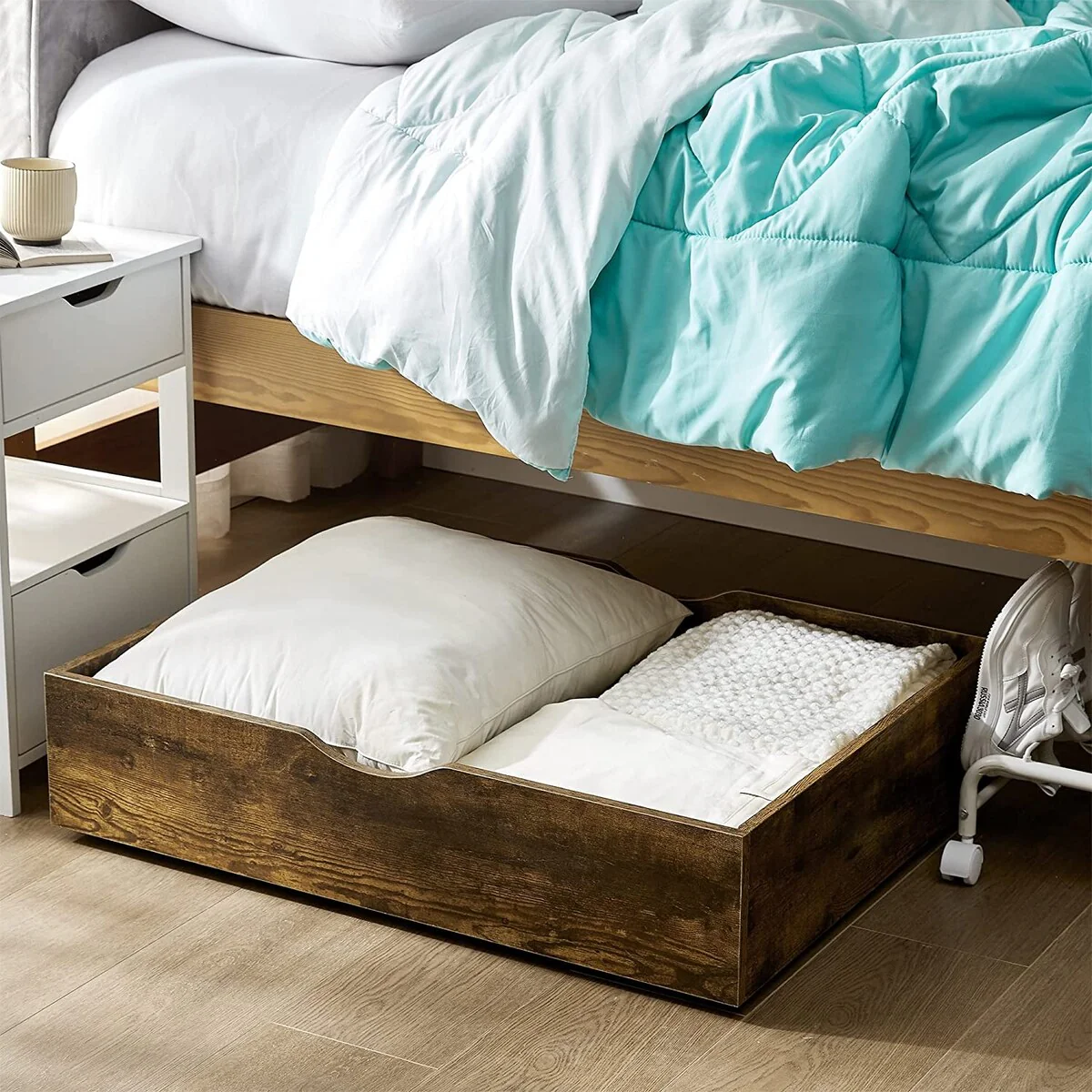 The Storage MAX - Underbed Wooden Organizer with Wheels