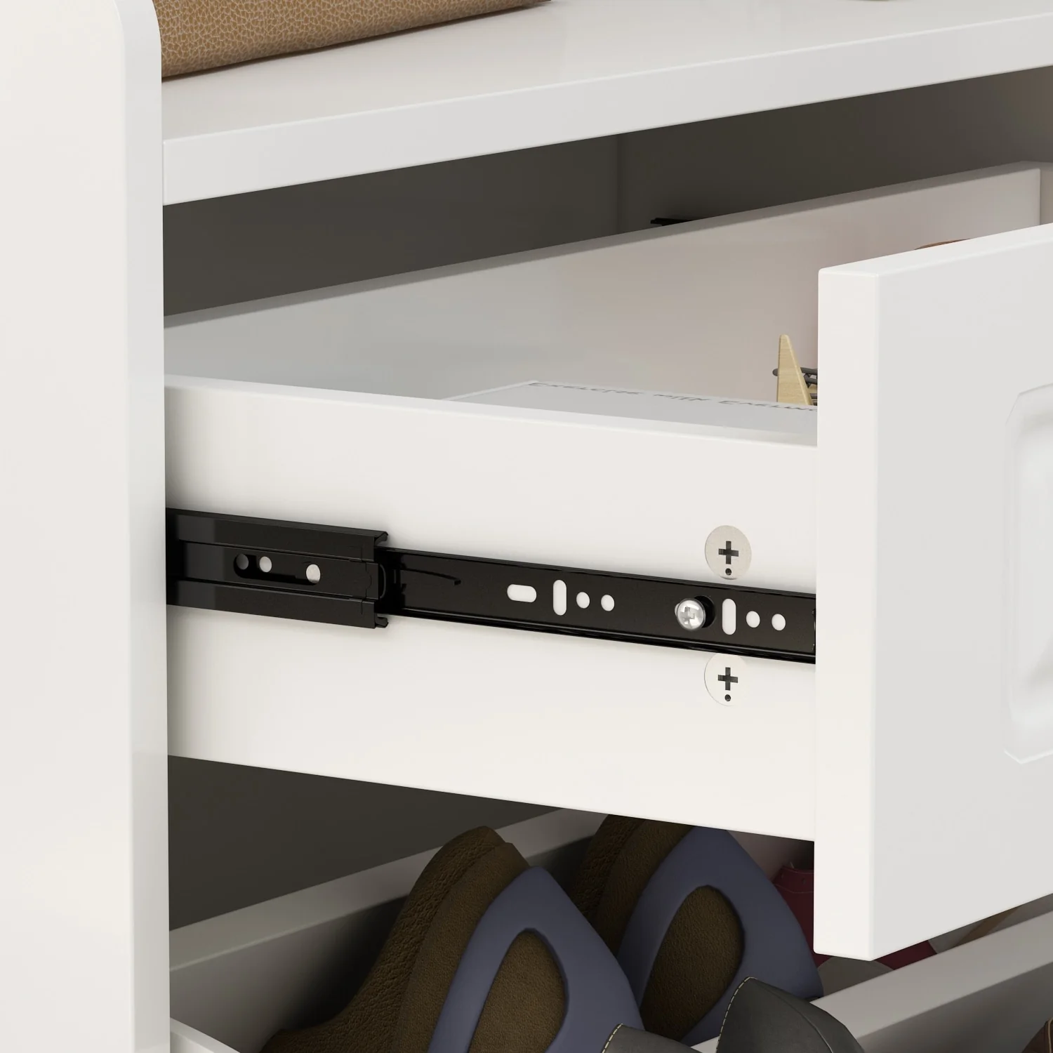 Kerrogee Shoe Cabinet w/ Drawers for Up to 18 Pairs (Can Fit Boots )