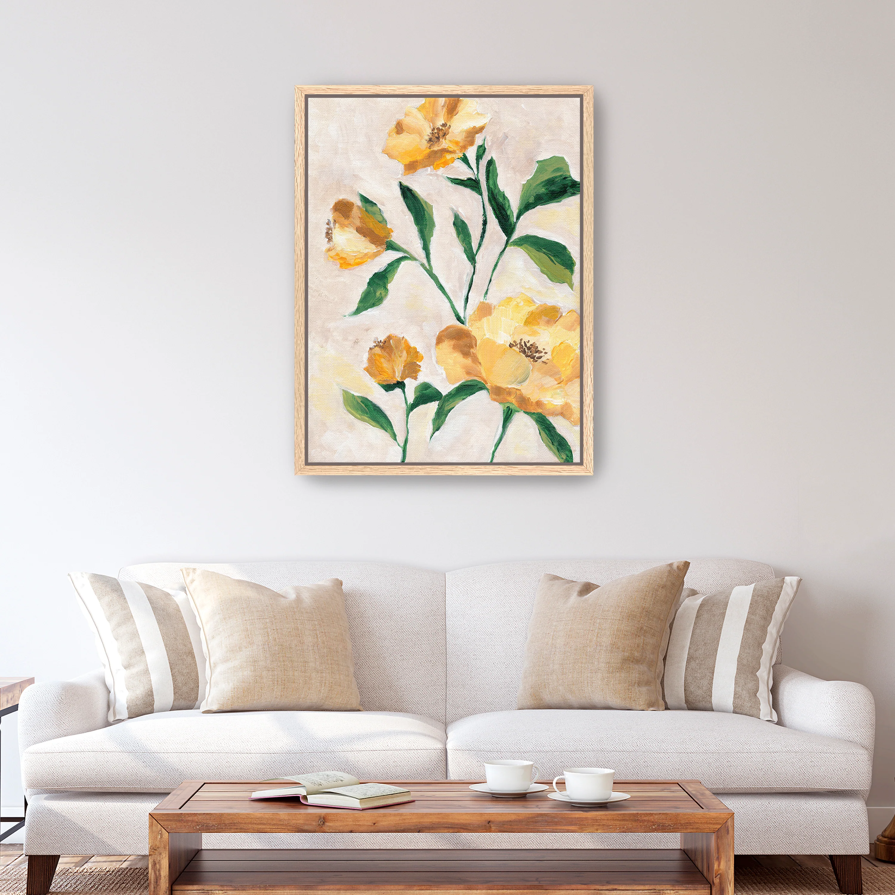 Yellow Camellia Canvas Giclee
