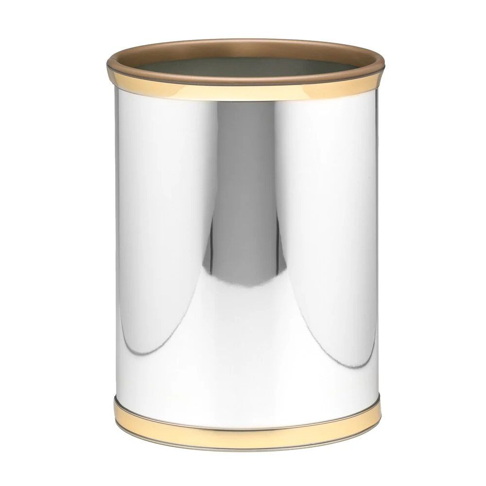 Mylar Metallic 14-inch Oval Waste Basket