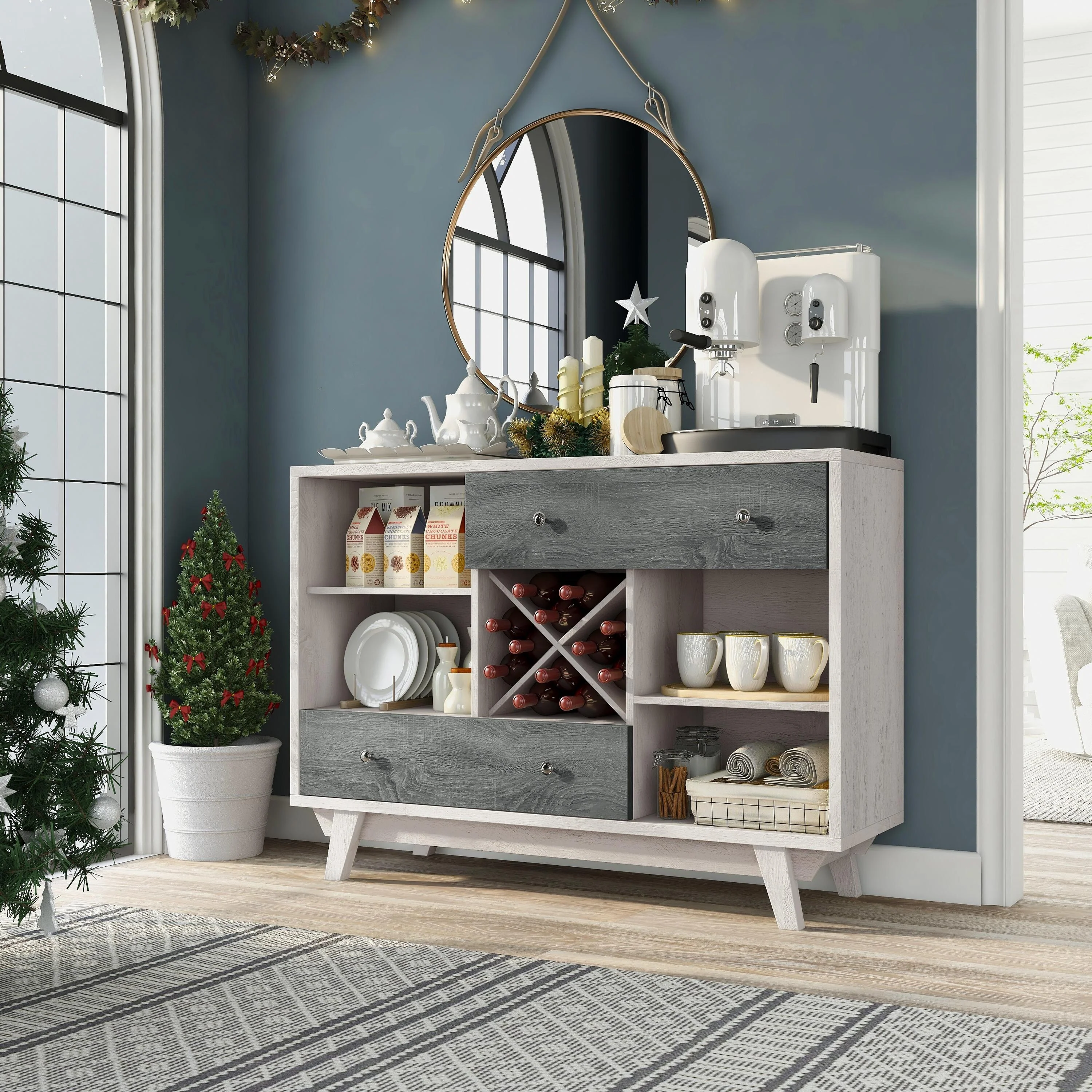 Furniture of America Darsan Mid-century Modern 2-drawer Buffet