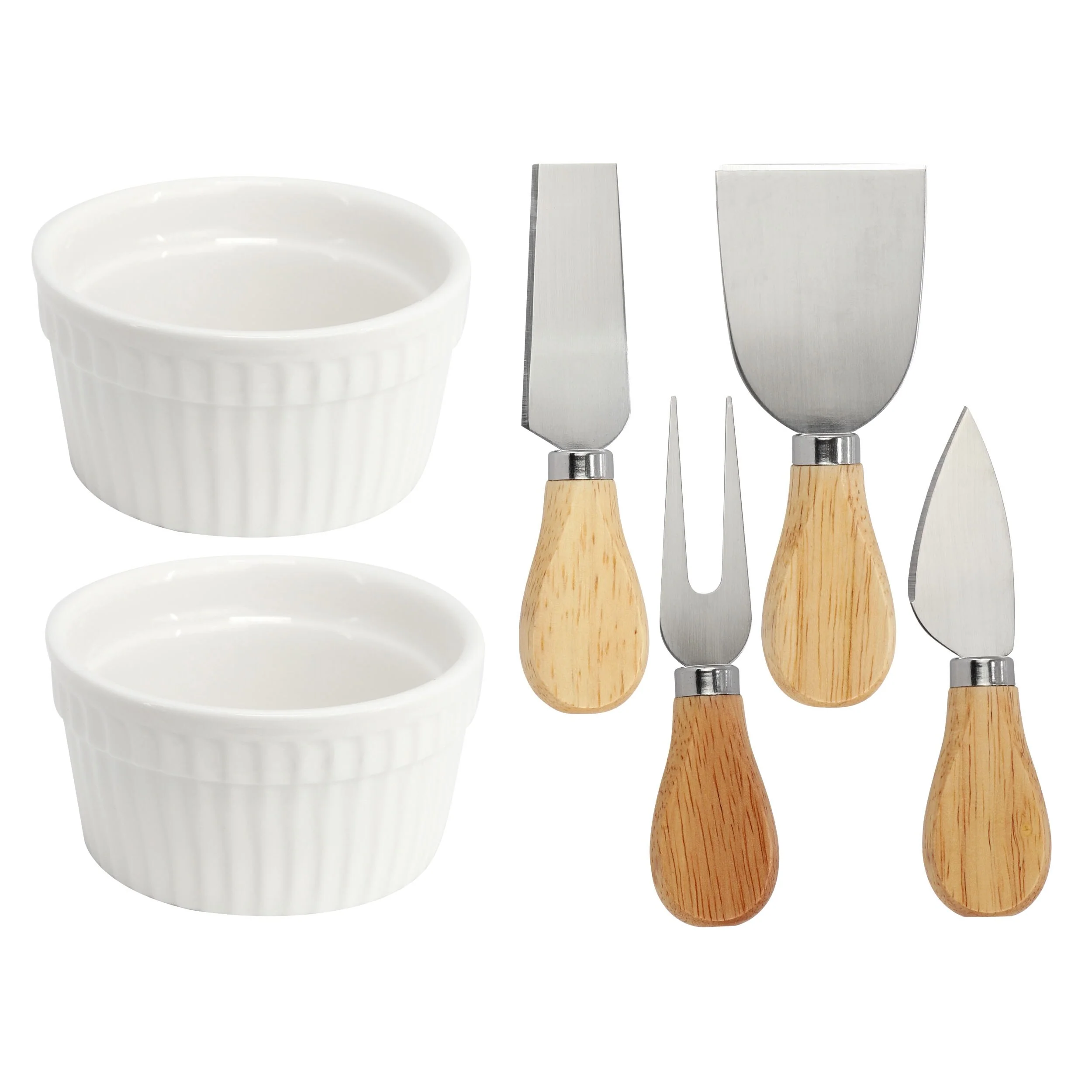 MegaChef Bamboo Charcuterie Cheese Board Set with Ramekins and Slide Out Cutlery Drawer