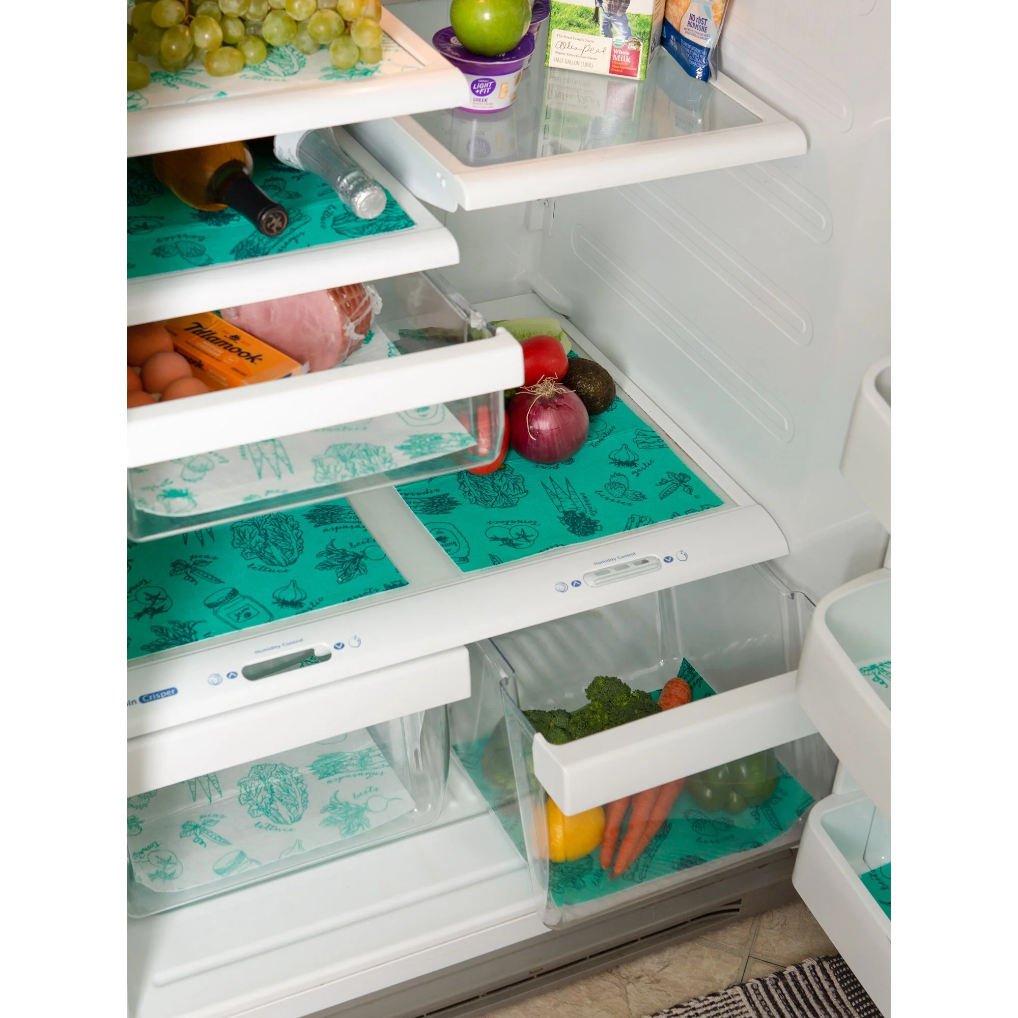 DII Nautical Blue Market Print Fridge Liner (Set of 6)