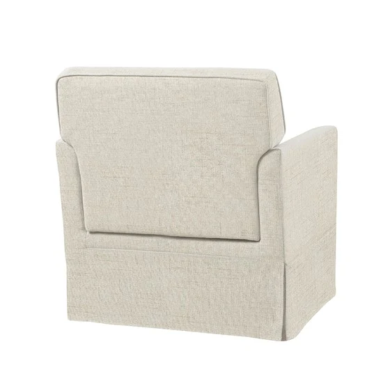 Upholstered Accent Chair with Skirted Base and Wood Frame