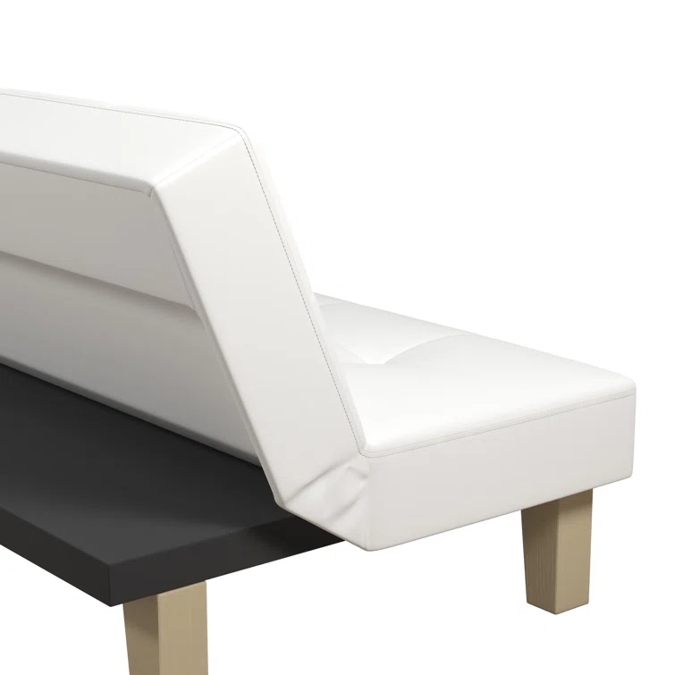 Achsah Twin 69'' Faux Leather Convertible Sofa