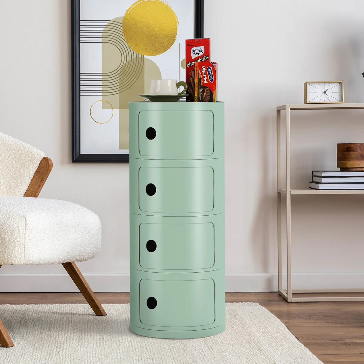 ABS Multifunction Storage Table Stackable Detachable Organizer