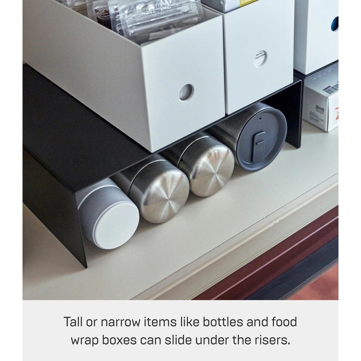 Yamazaki Home Riser Shelf (Set of 2), Steel, Holds 4.4 lbs.