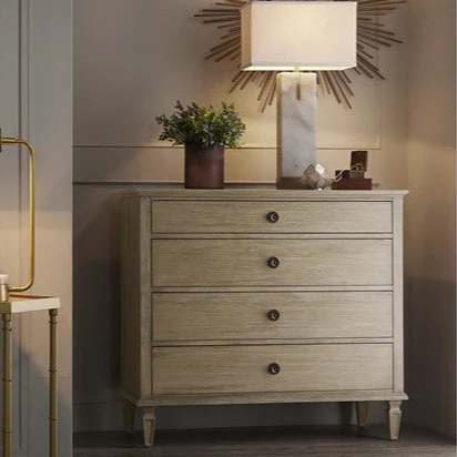 Small Dresser with 4 Drawers and Metal Handle