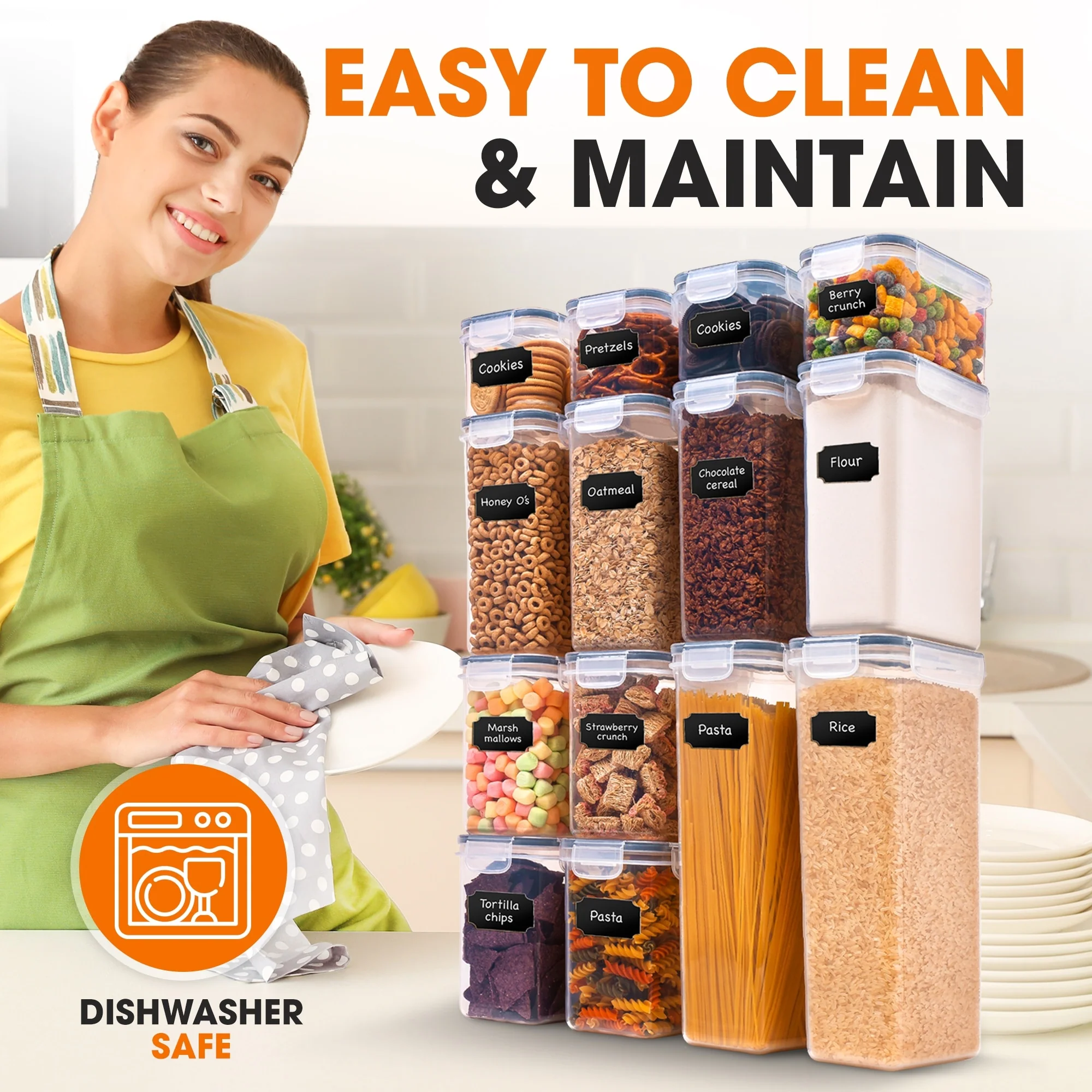 Cheer Collection Set of 14 Airtight Food Storage Containers - Set of 14