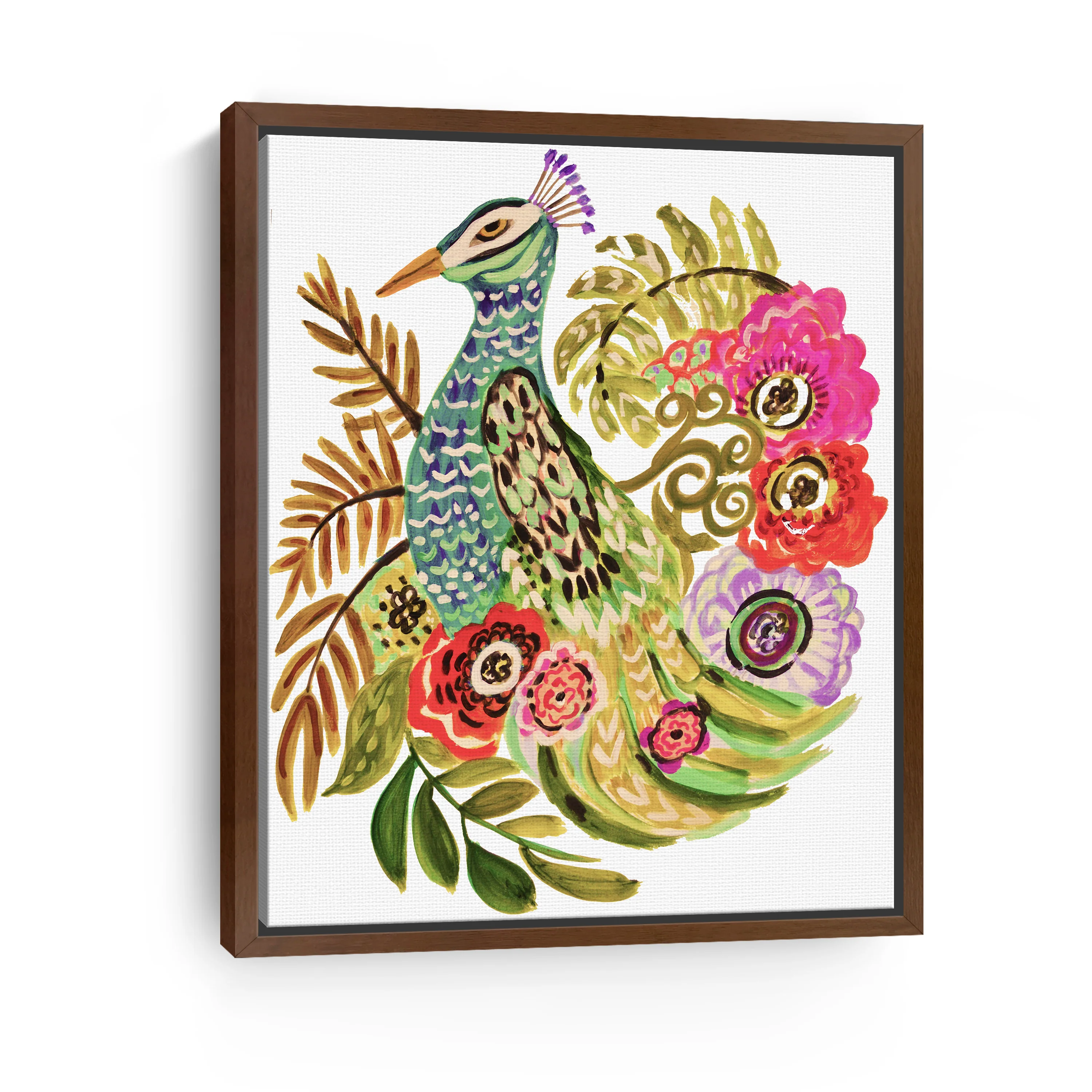 Peacock Canvas Giclee