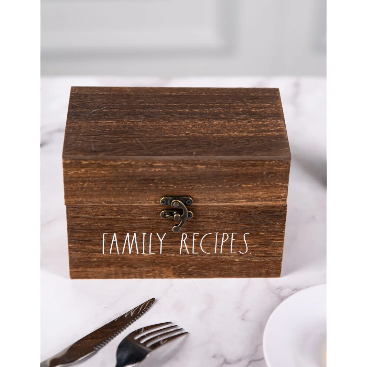 Rae Dunn Antique Recipe Box - Dividers not Included