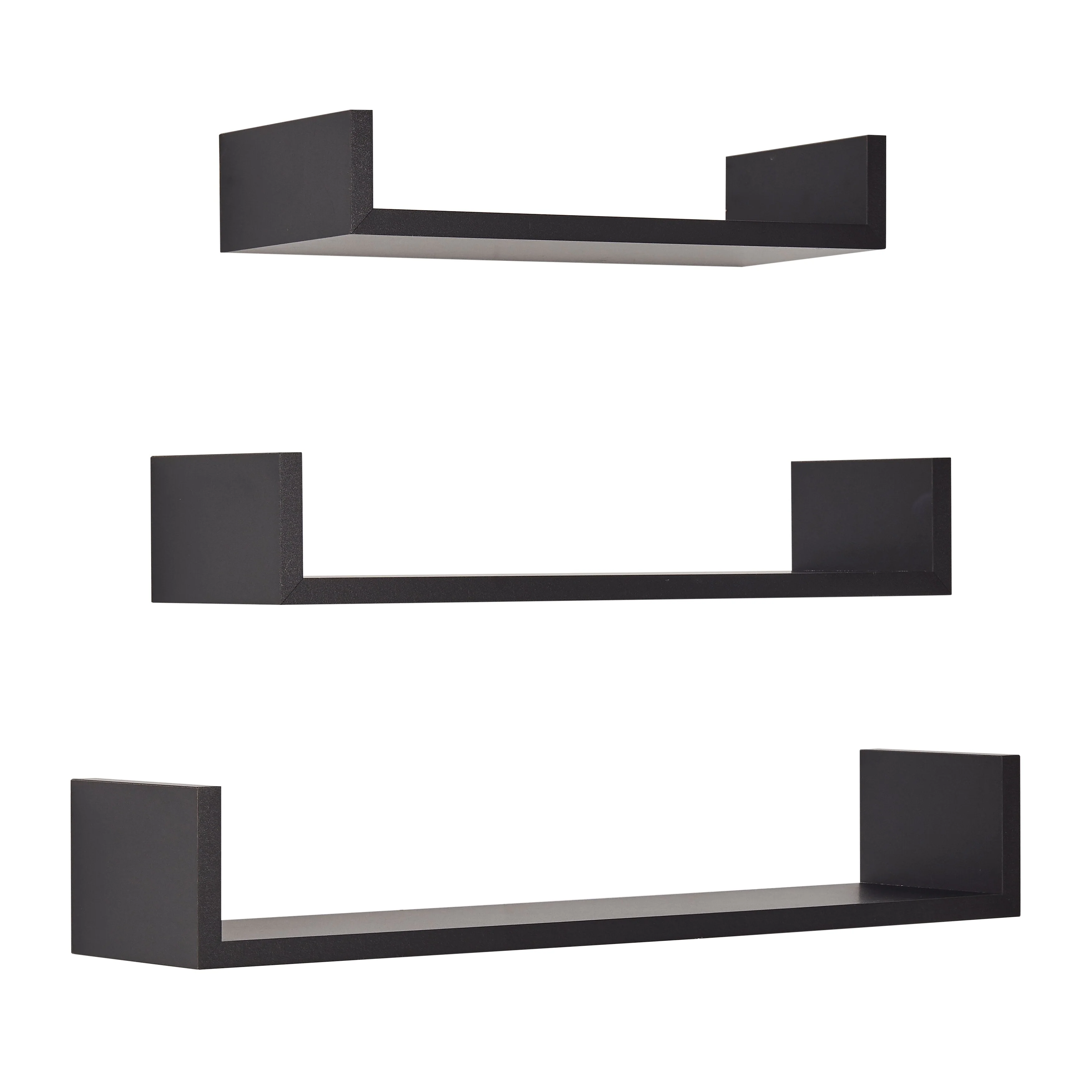 Danya B. Aalto U-Shaped Floating Wall Shelves - Set of 3