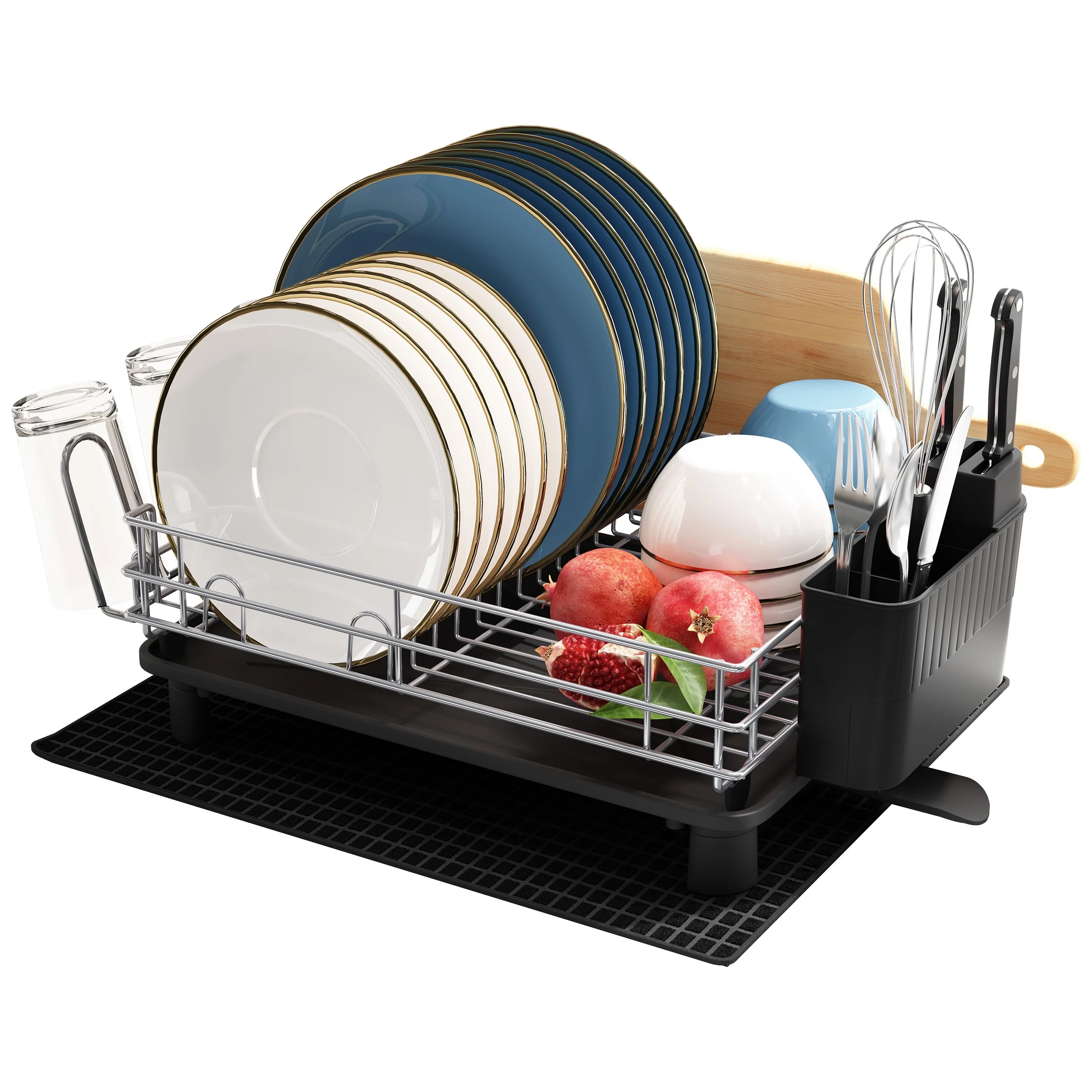 JASIWAY Multifunctional Kitchen Stainless Steel Dish Rack