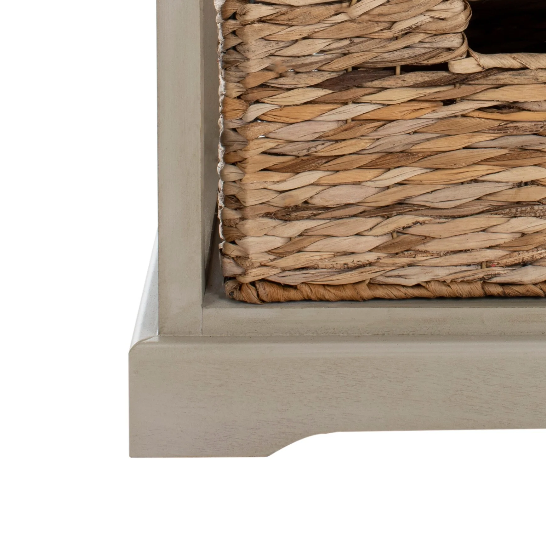 SAFAVIEH Evaline Distressed Black 3 Wicker Basket Storage Unit - 17.3