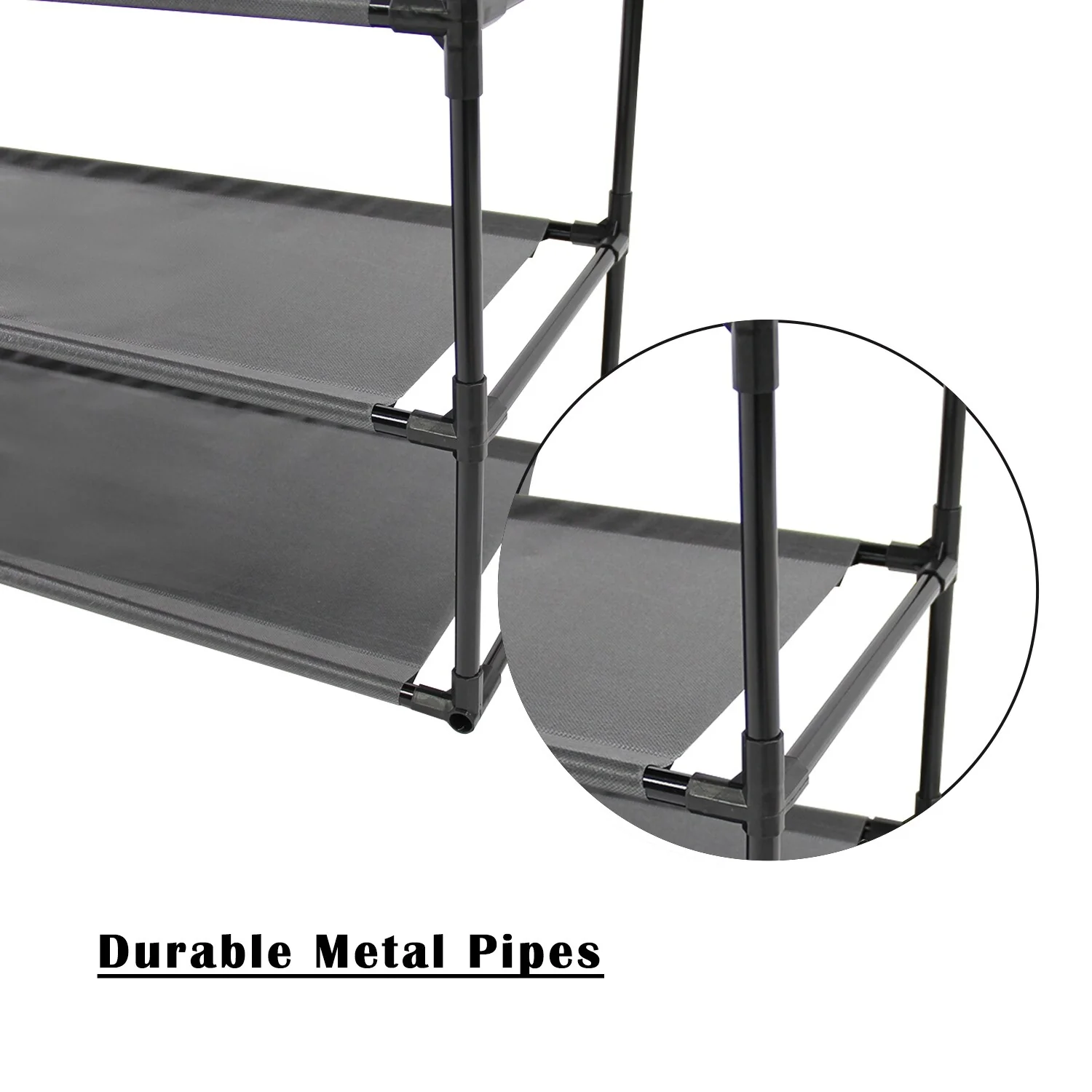 Modern Waterproof Shoe Rack Organizer Tower for Small Spaces Black