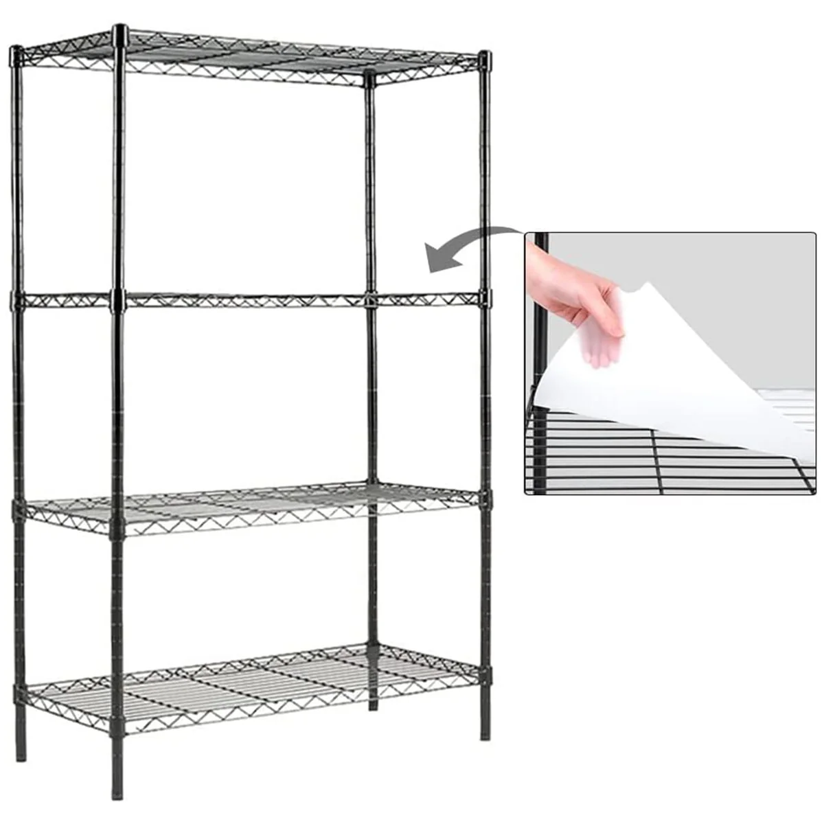 4/5-Tier Steel Shelving Unit Heavy-Duty Storage Rack