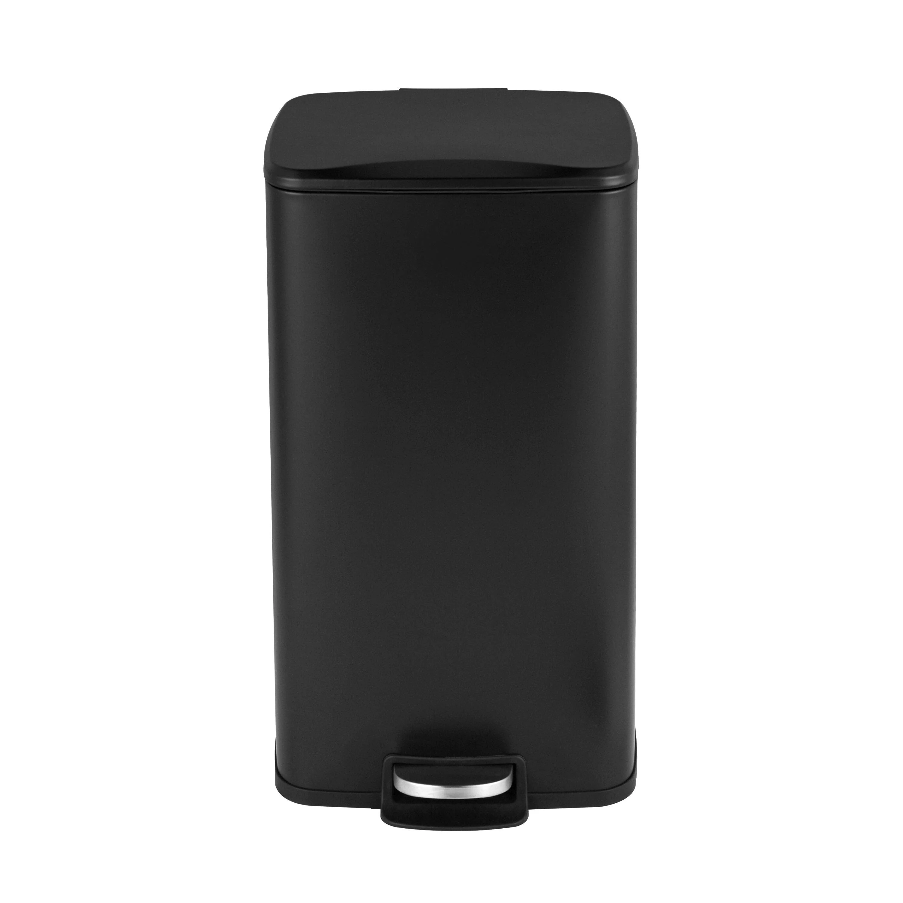 Innovaze 8 Gal./30 Liter Rectangular Matt White step-on Trash Can for kitchen