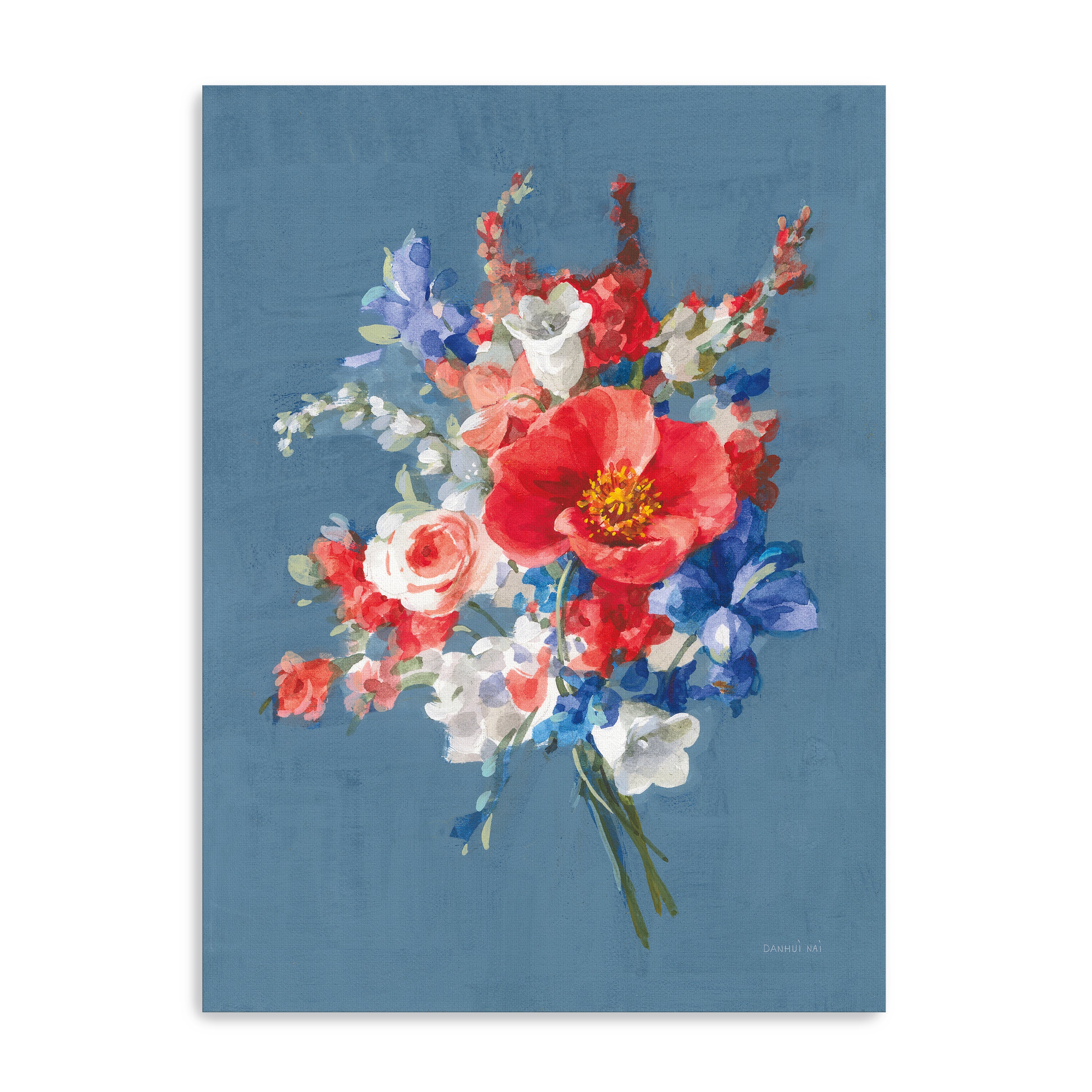 July Bouquet Canvas Giclee