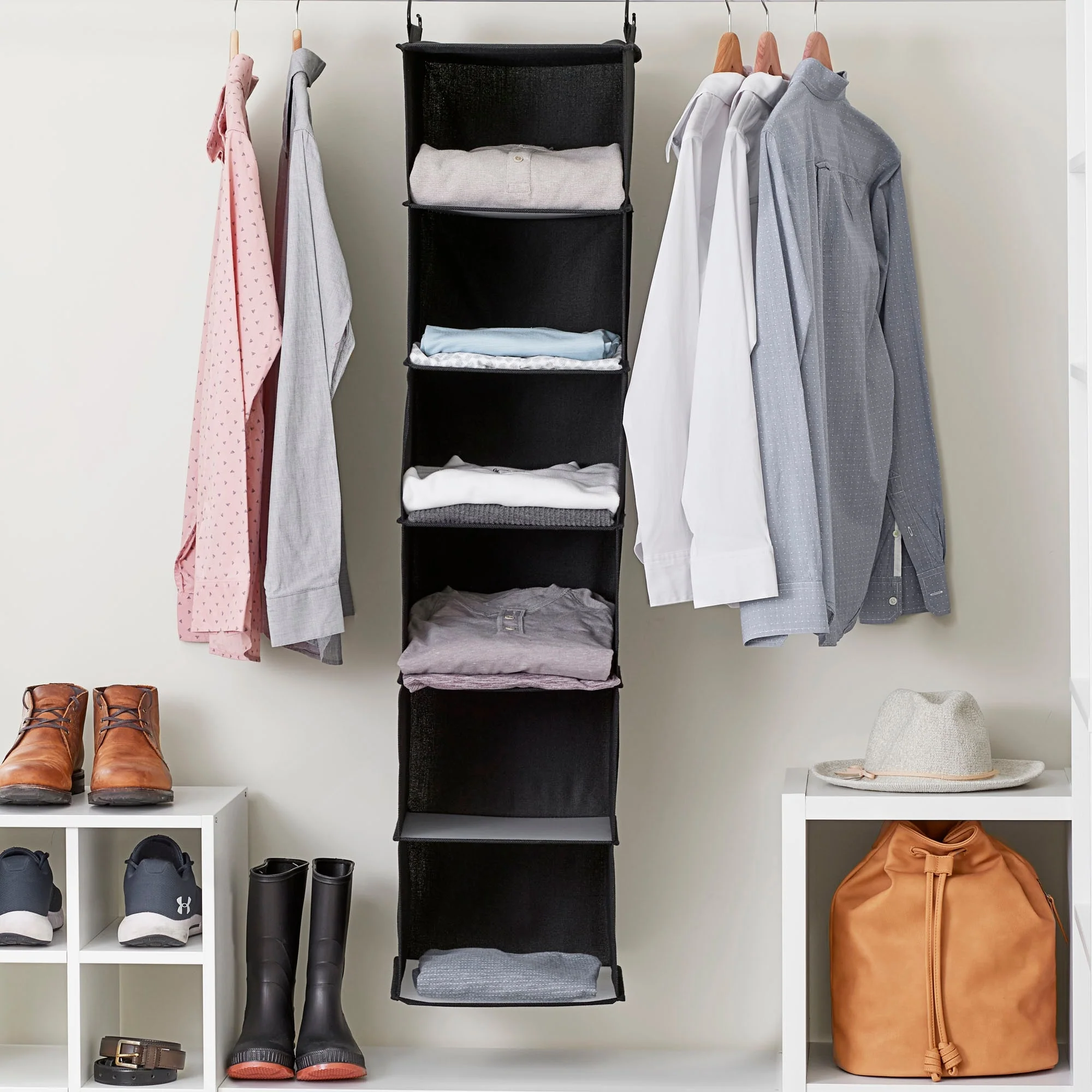Household Essentials 6 Shelf Hanging Closet Organizer