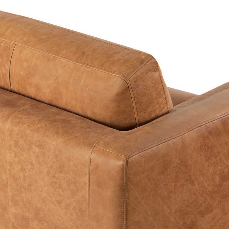 Bismarck 72'' Full-Grain Genuine Italian Leather Sofa