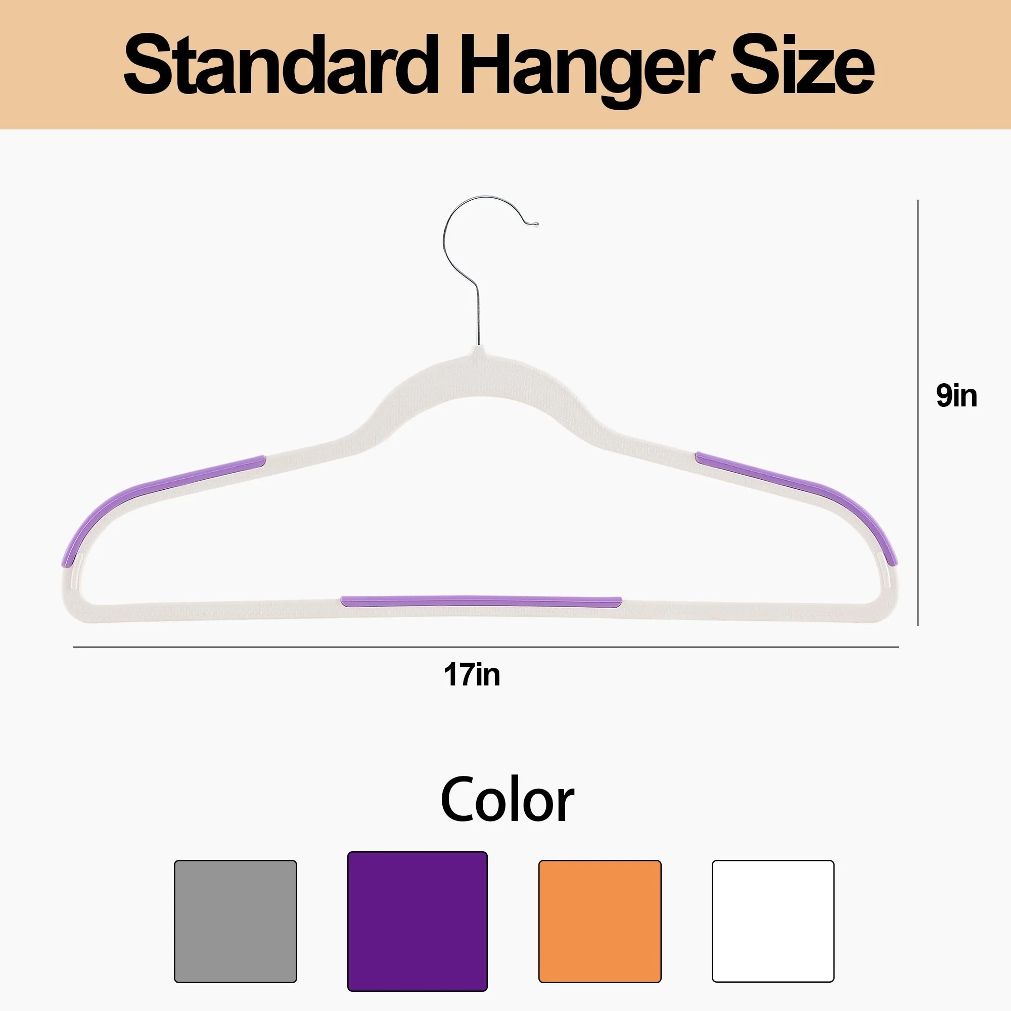 Clothes Hangers Plastic Coat Hangers Non-Slip Space-Saving Swivel Hook