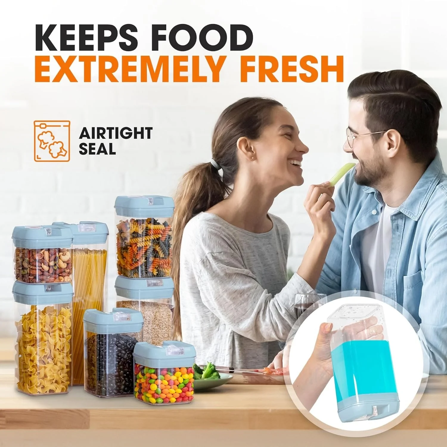 Cheer Collection 7-piece Stackable Airtight Food Storage Container Set
