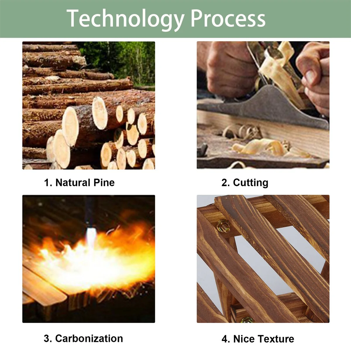 Movable Outdoor Ladder Plant Stand Garden Wood Rack with 6 Tiers