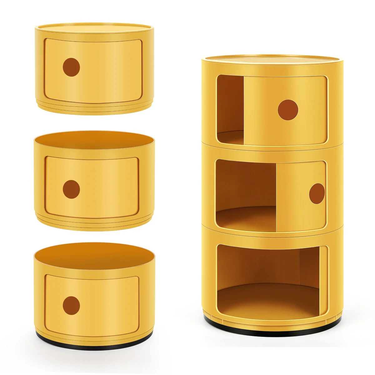 ABS Multifunction Storage Table Stackable Detachable Organizer